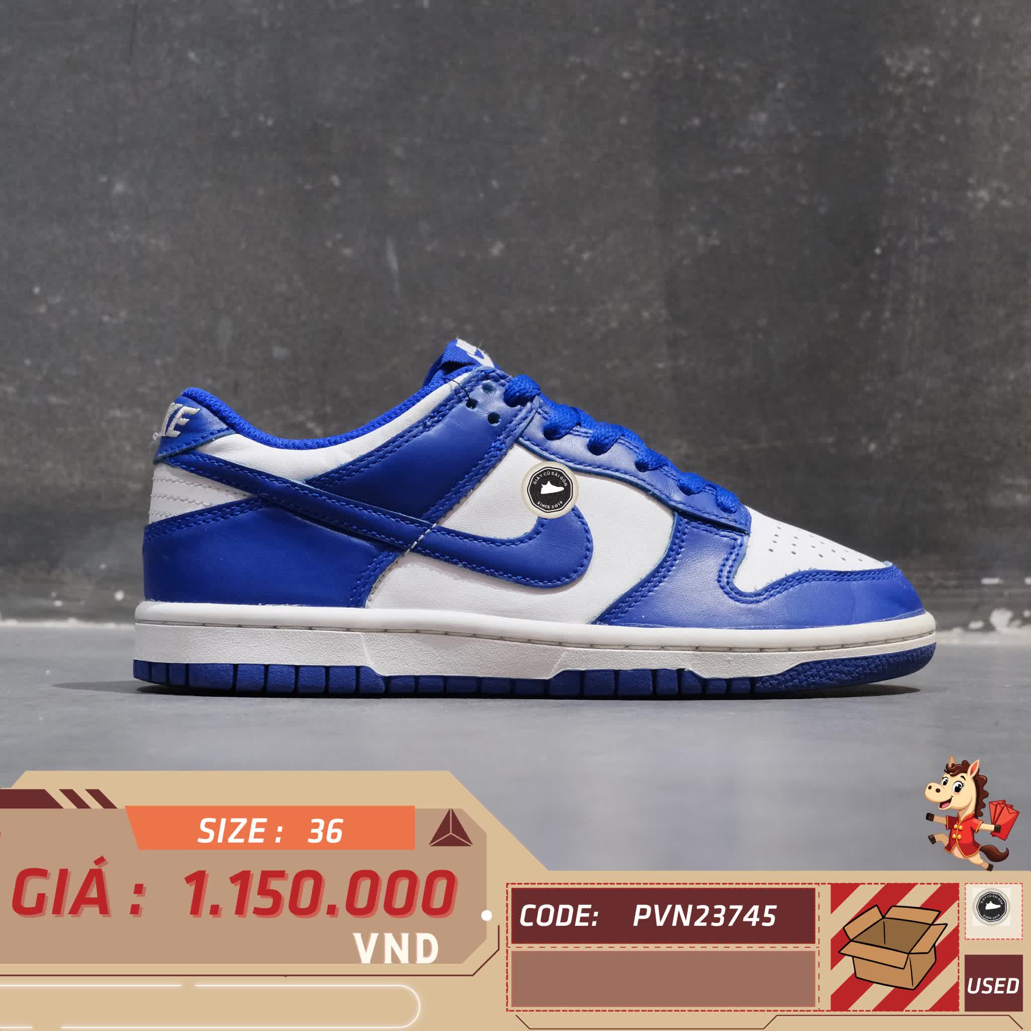 🔥 NIKE DUNK LOW “CONCORD” – SIZE 36 – PVN23745 – CHÍNH HÃNG