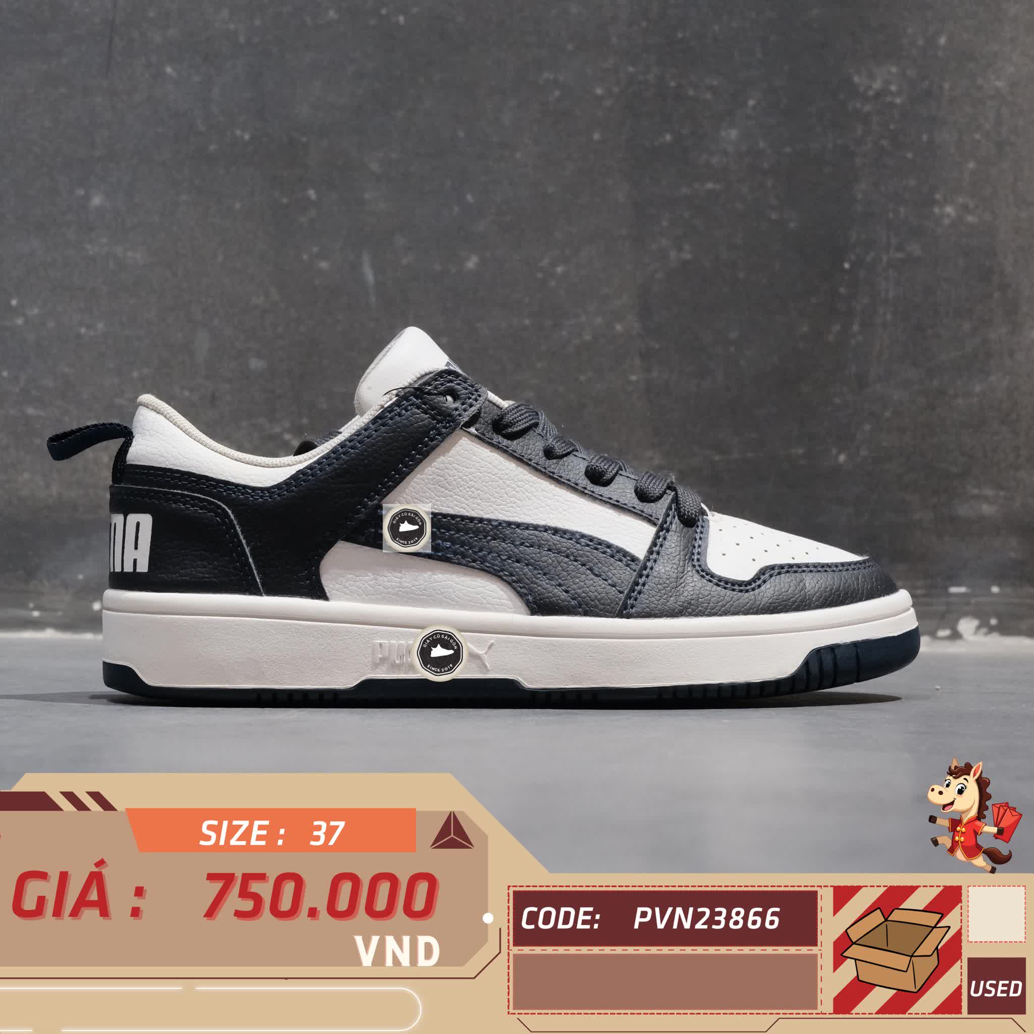 🔥 PUMA REBOUND LAYUP LOW – SIZE 37 – PVN23866 – CHÍNH HÃNG
