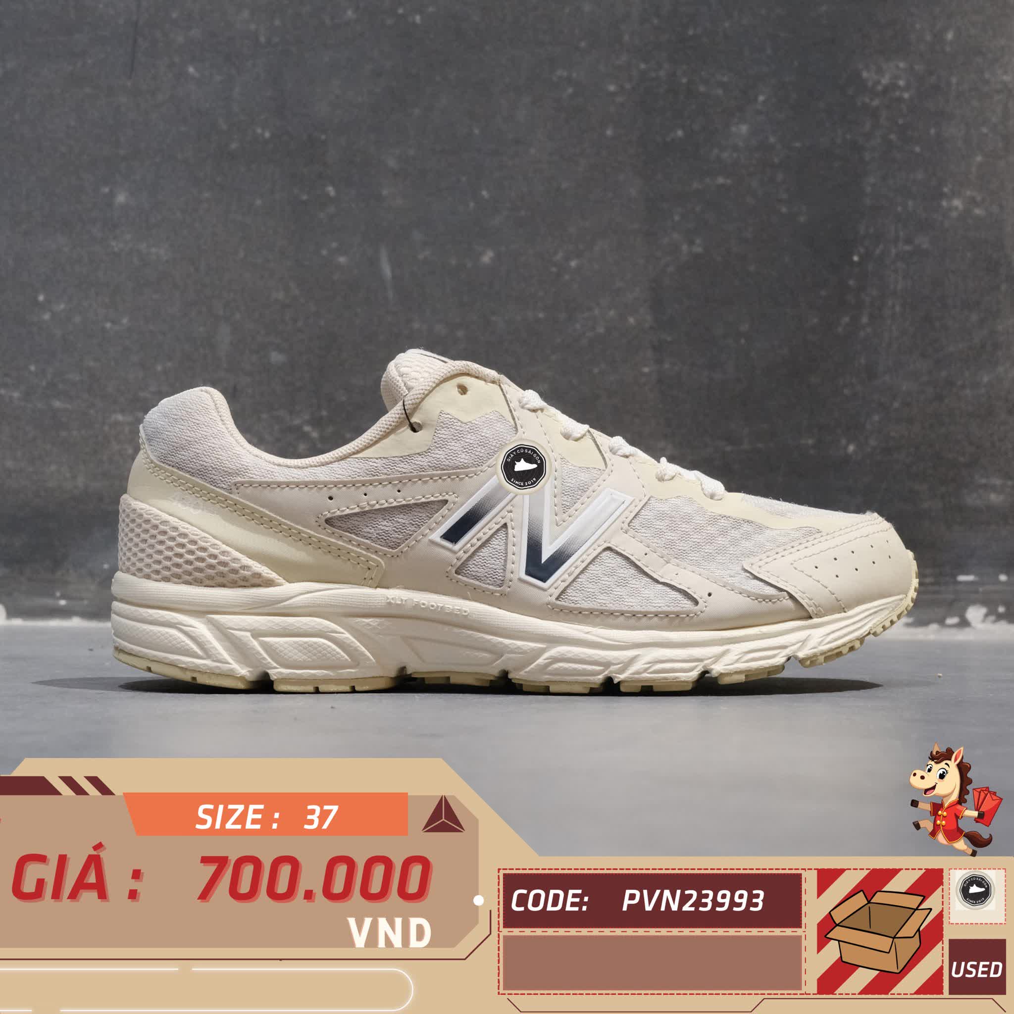 🔥 NEW BALANCE 480 V5 ‘GREY’ – SIZE 37 – PVN23993 – CHÍNH HÃNG