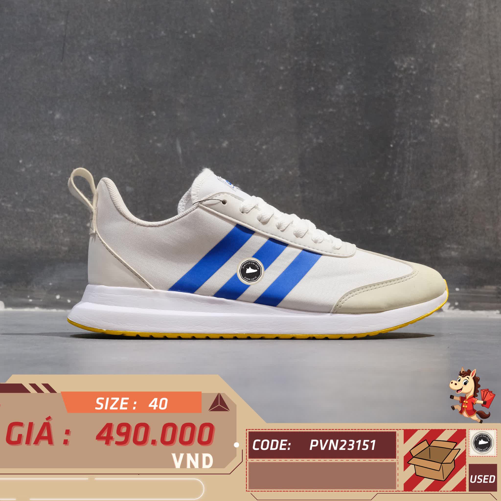 🔥 ADIDAS RUN60S ‘WHITE BLUE’ EG8688 – SIZE 40 – PVN23151 – CHÍNH HÃNG