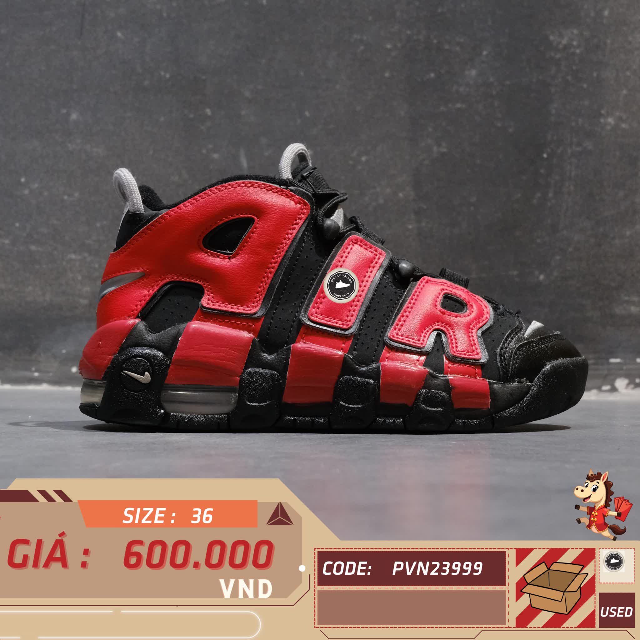 🔥 NIKE AIR MORE UPTEMPO GS “SPLIT ALTERNATES” – SIZE 36 – PVN23999 – CHÍNH HÃNG