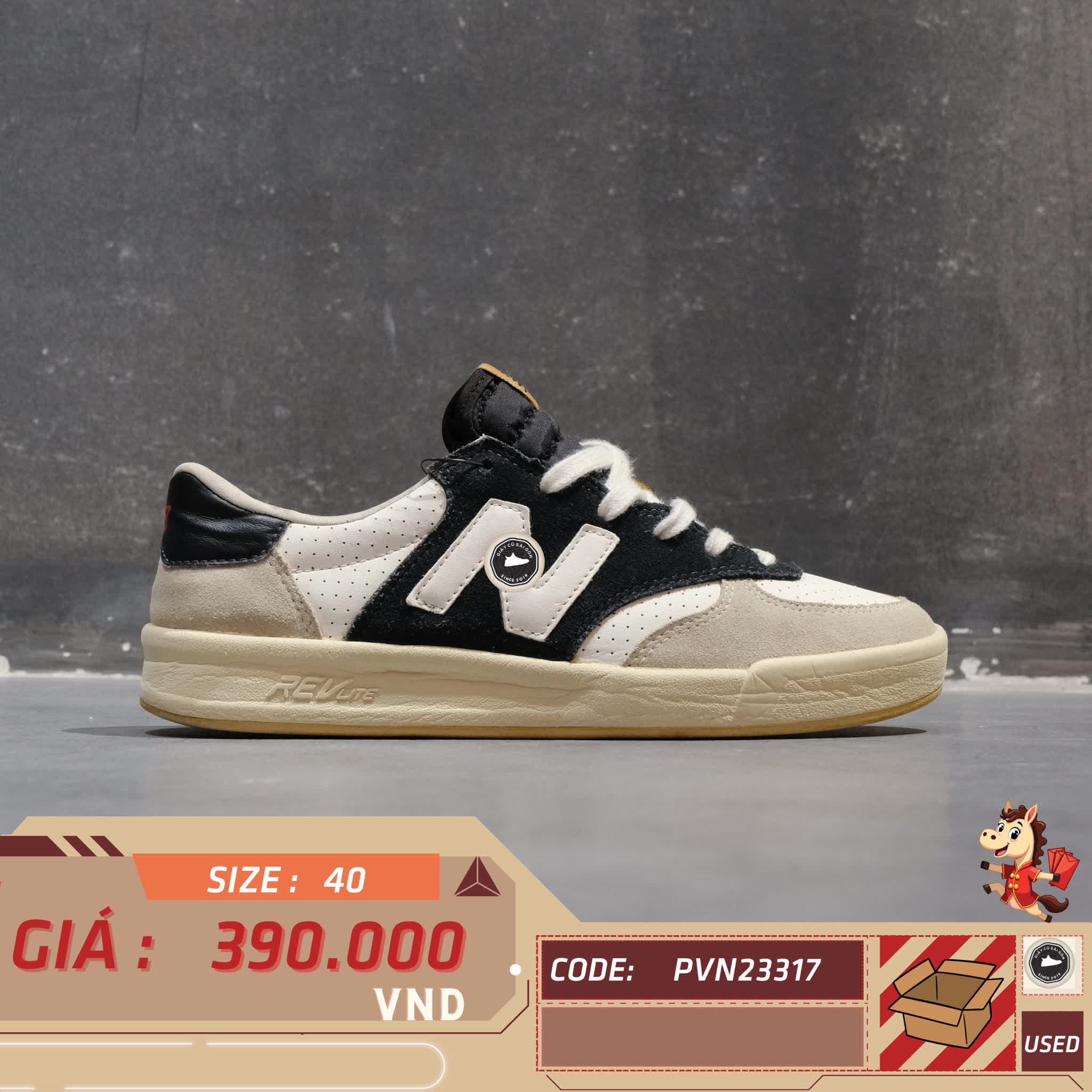 🔥 New Balance CRT300v2 Men's Court 'Black White' CRT300F2 – SIZE 40 – PVN23317 – CHÍNH HÃNG