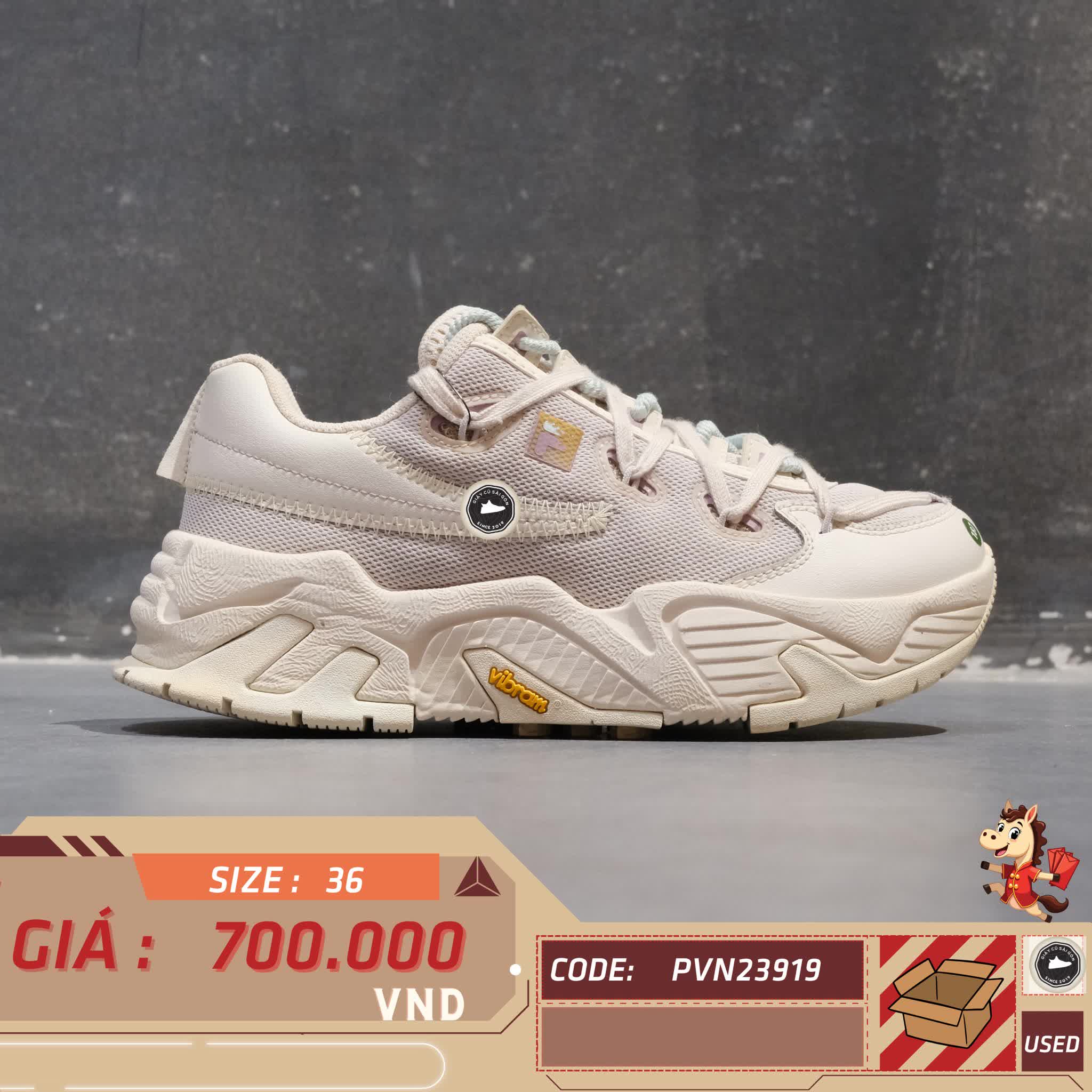 🔥 FILA FUSION SHOES “LAVENDER GREY” – SIZE 36 – PVN23919 – CHÍNH HÃNG