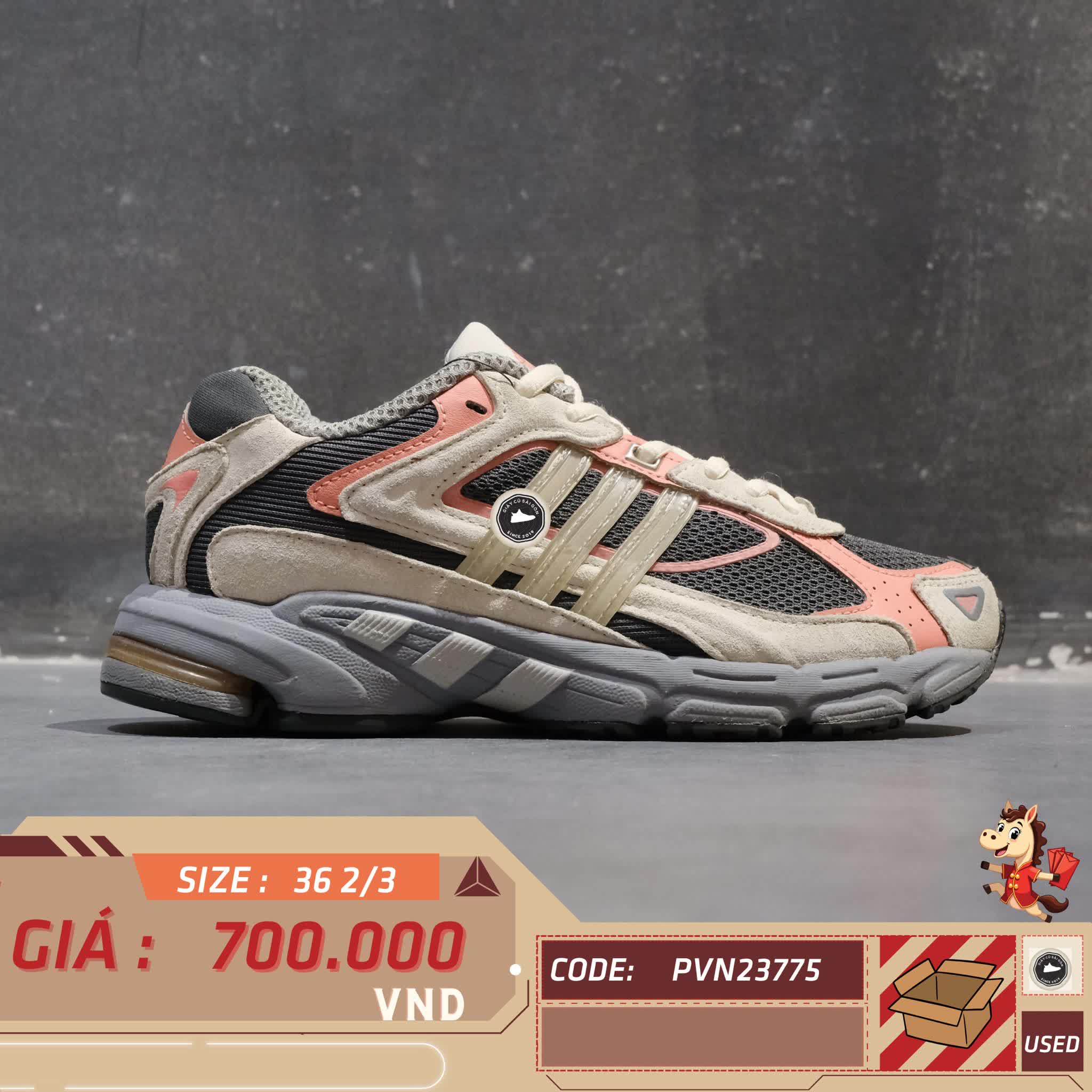 🔥 Adidas Response CL 'White Grey Orange' – SIZE 36 2/3 – PVN23775 – CHÍNH HÃNG