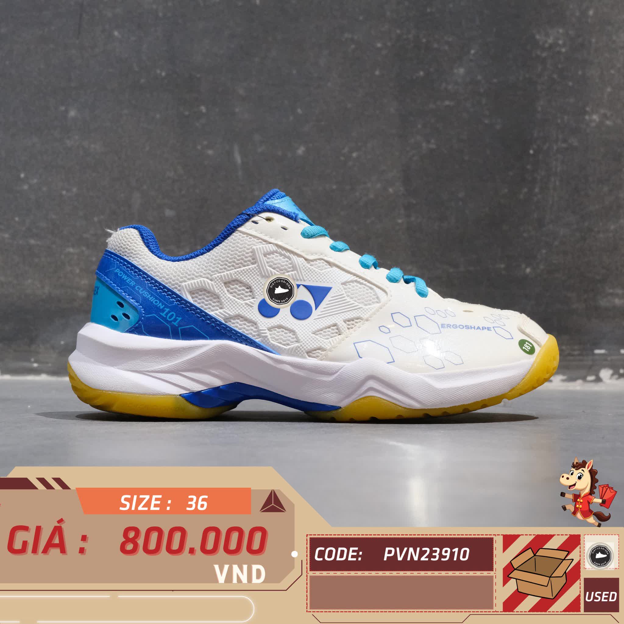 🔥 Giày cầu lông Yonex SHB101CR trắng xanh – SIZE 36 – PVN23910 – CHÍNH HÀNG