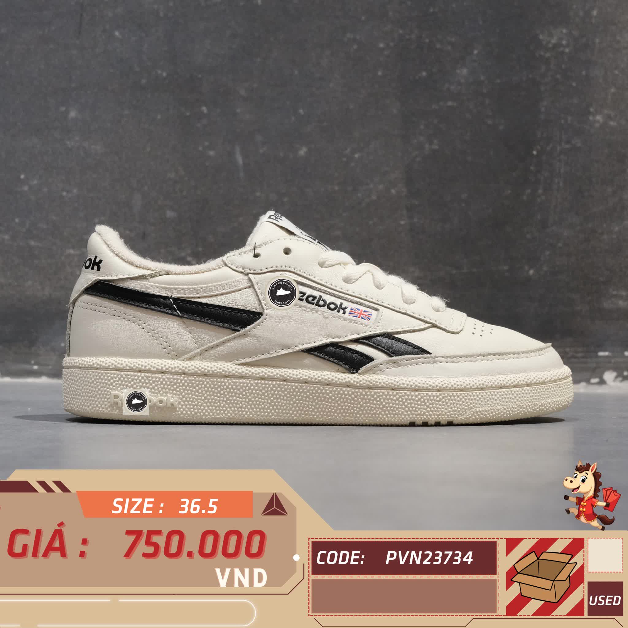 🔥 REEBOK CLASSIC LEATHER – SIZE 36.5 – PVN23870 – CHÍNH HÃNG