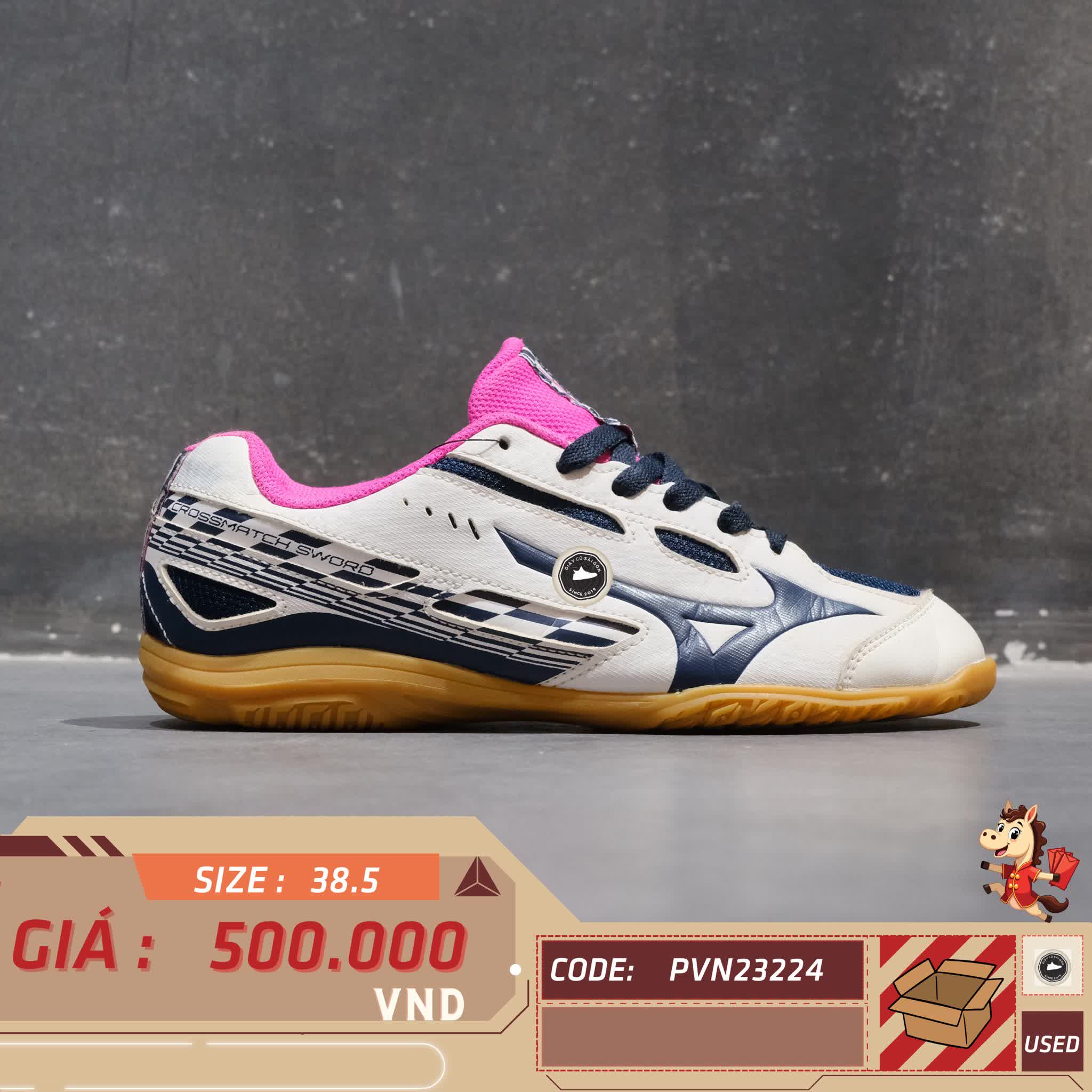 🔥 Mizuno Crossmatch Sword – SIZE 38.5 – PVN23989 – CHÍNH HÃNG