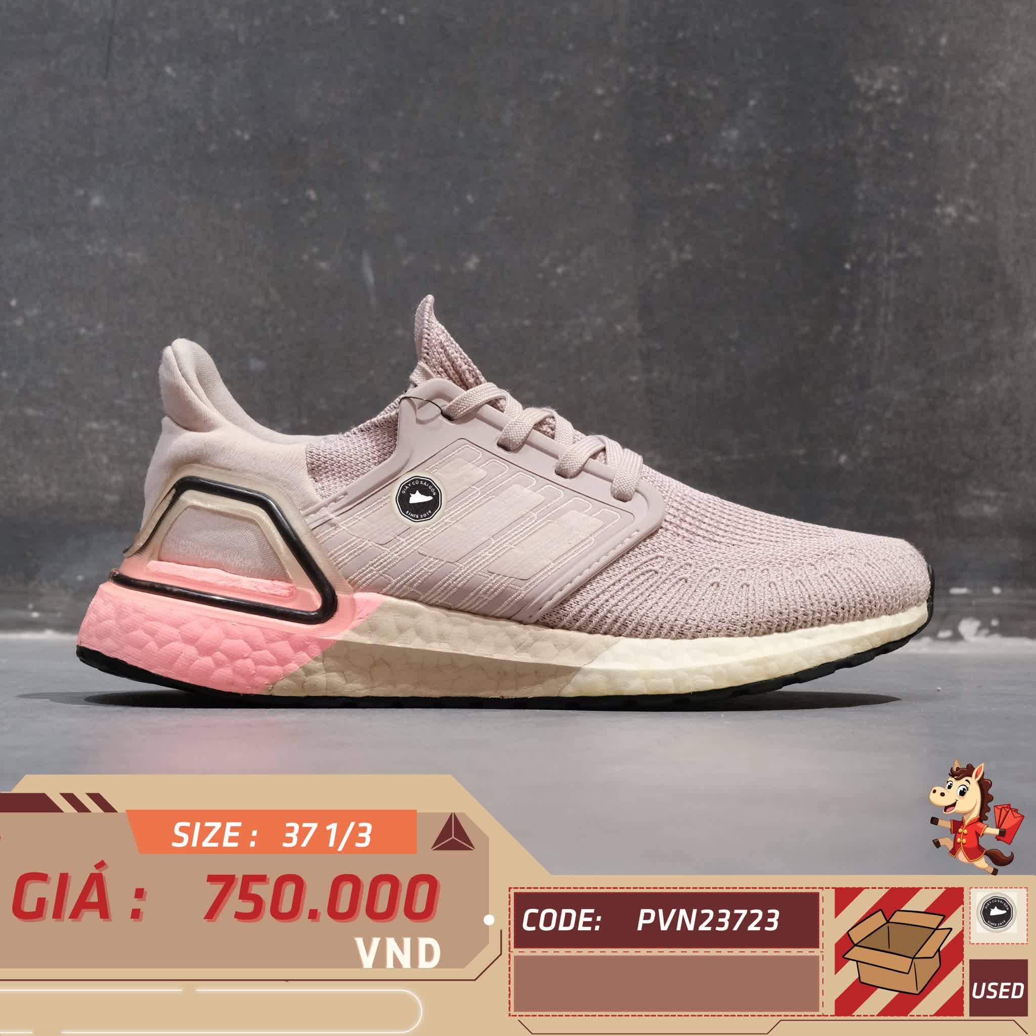 🔥 ADIDAS ULTRABOOST 20 ‘PINK’ – SIZE 37 1/3 – PVN23723 – CHÍNH HÃNG