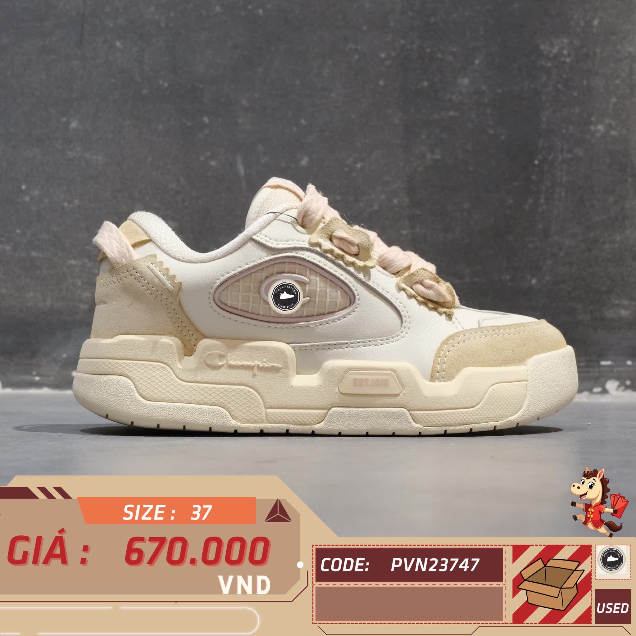 🔥 CHAMPION VALVE V1 ‘UMBER PINK PLAID PLATFORM’ – SIZE 37 – PVN23747 – CHÍNH HÃNG