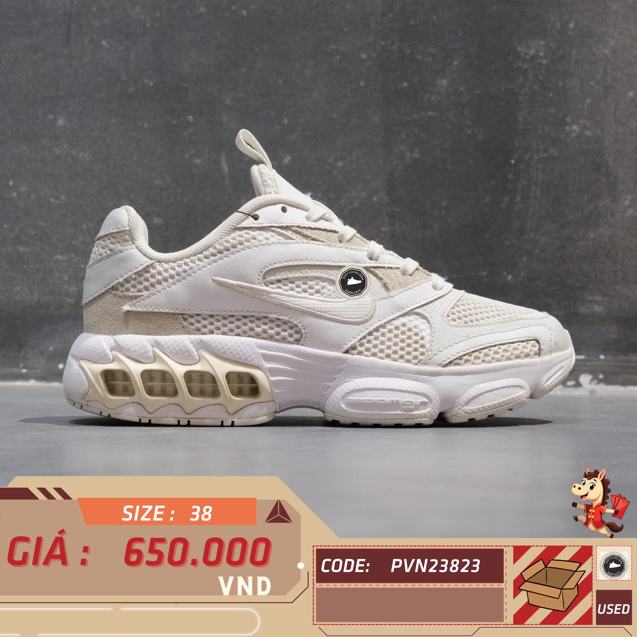 🔥 Nike Zoom Air Fire 'White' CW3876‑002 – SIZE 38 – PVN23823 – CHÍNH HÃNG