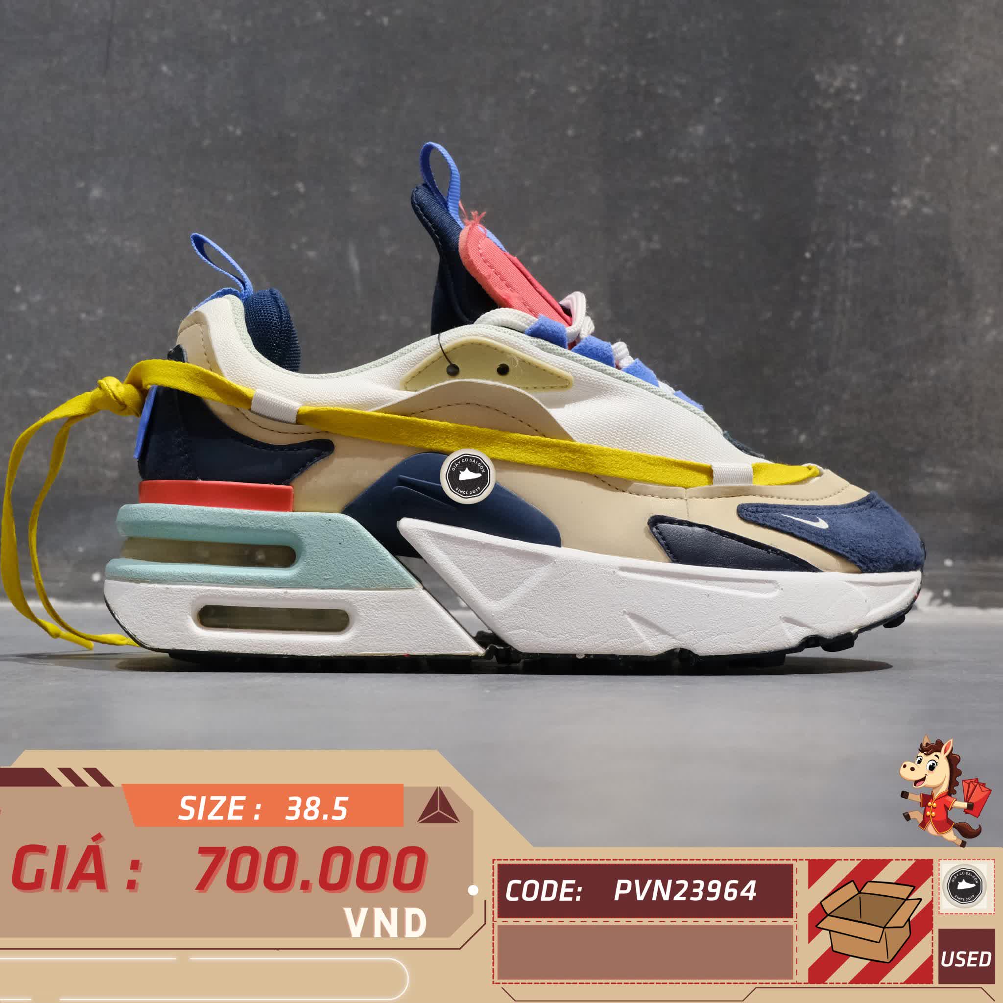 🔥 NIKE AIR MAX FURYOSA – CZ4149-200 – SIZE 38.5 – PVN23964 – CHÍNH HÃNG