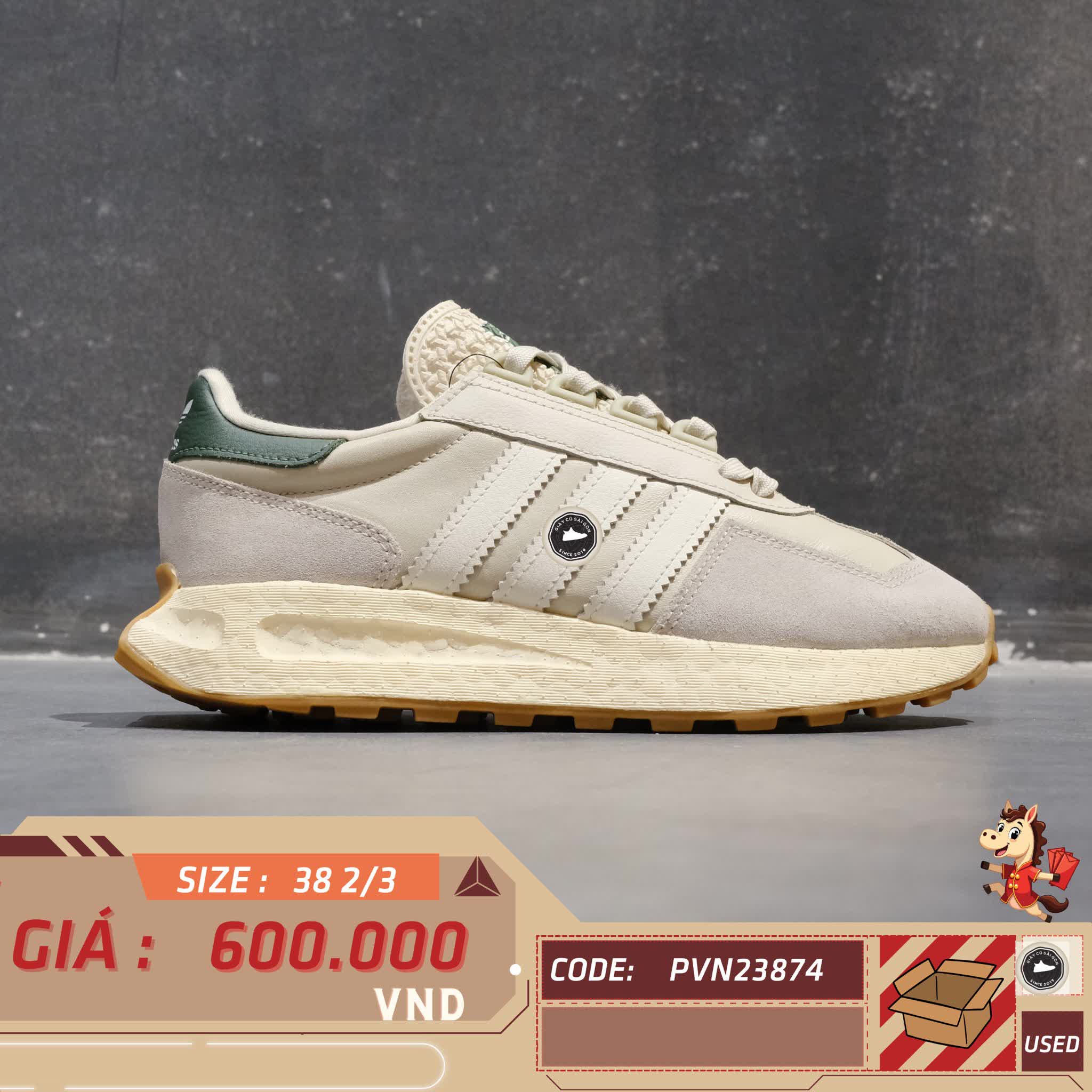 🔥 ADIDAS RETROPY E5 ‘ALUMINIUM GREEN OXIDE’ – GW6780 – SIZE 38 ⅔ – PVN23874 – CHÍNH HÃNG