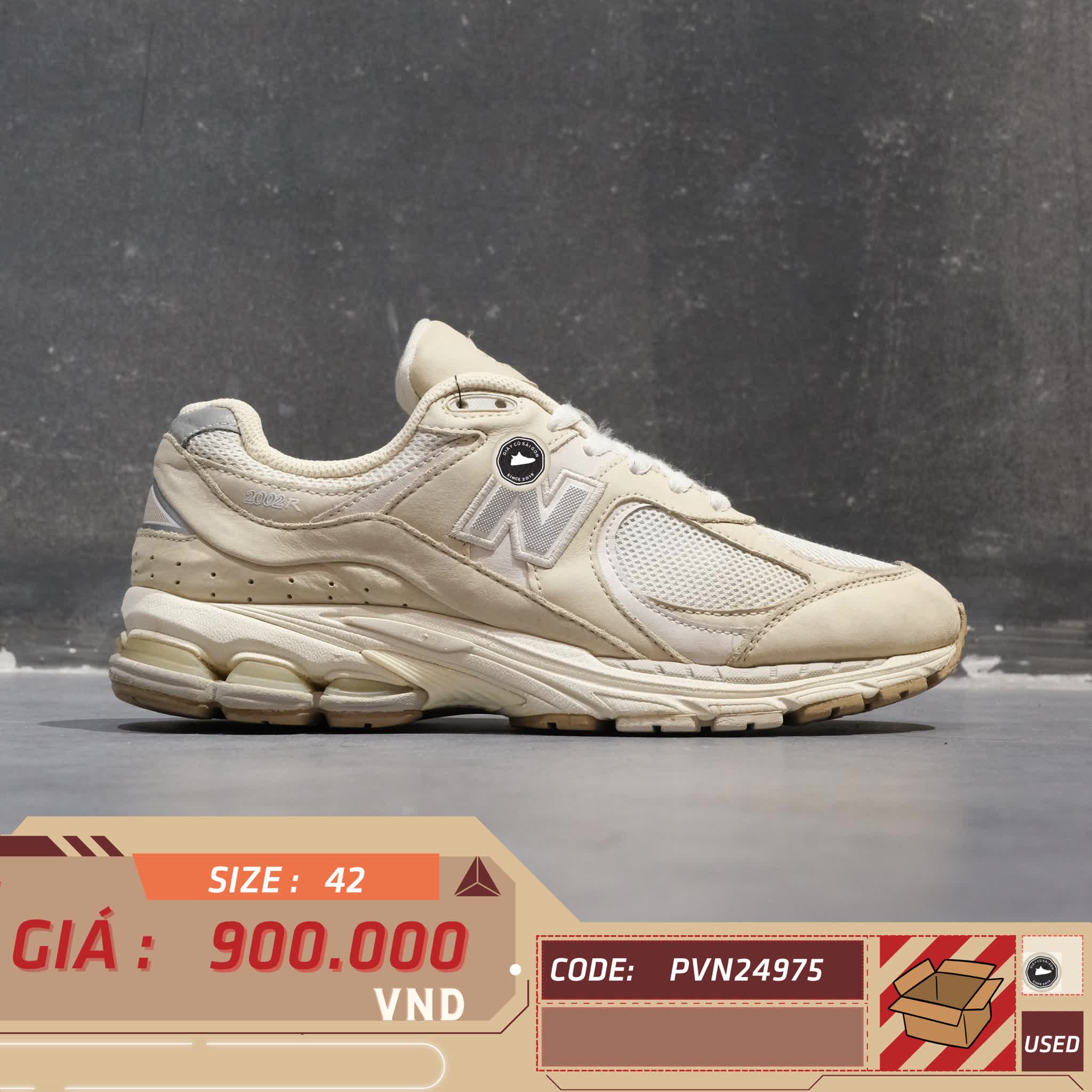 🔥 NEW BALANCE 2002R LINEN FOG – SIZE 42 – PVN24975 – CHÍNH HÃNG