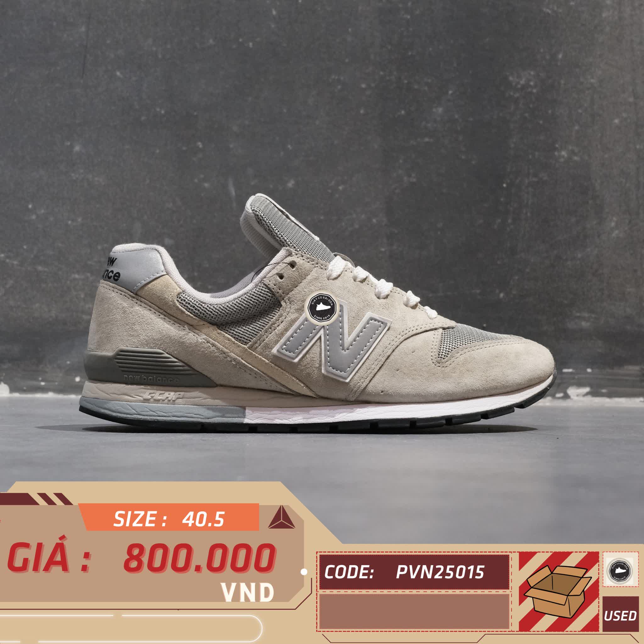 🔥 NEW BALANCE 996 “GREY SILVER” CM996BG – SIZE 40.5 – PVN25015 – CHÍNH HÃNG