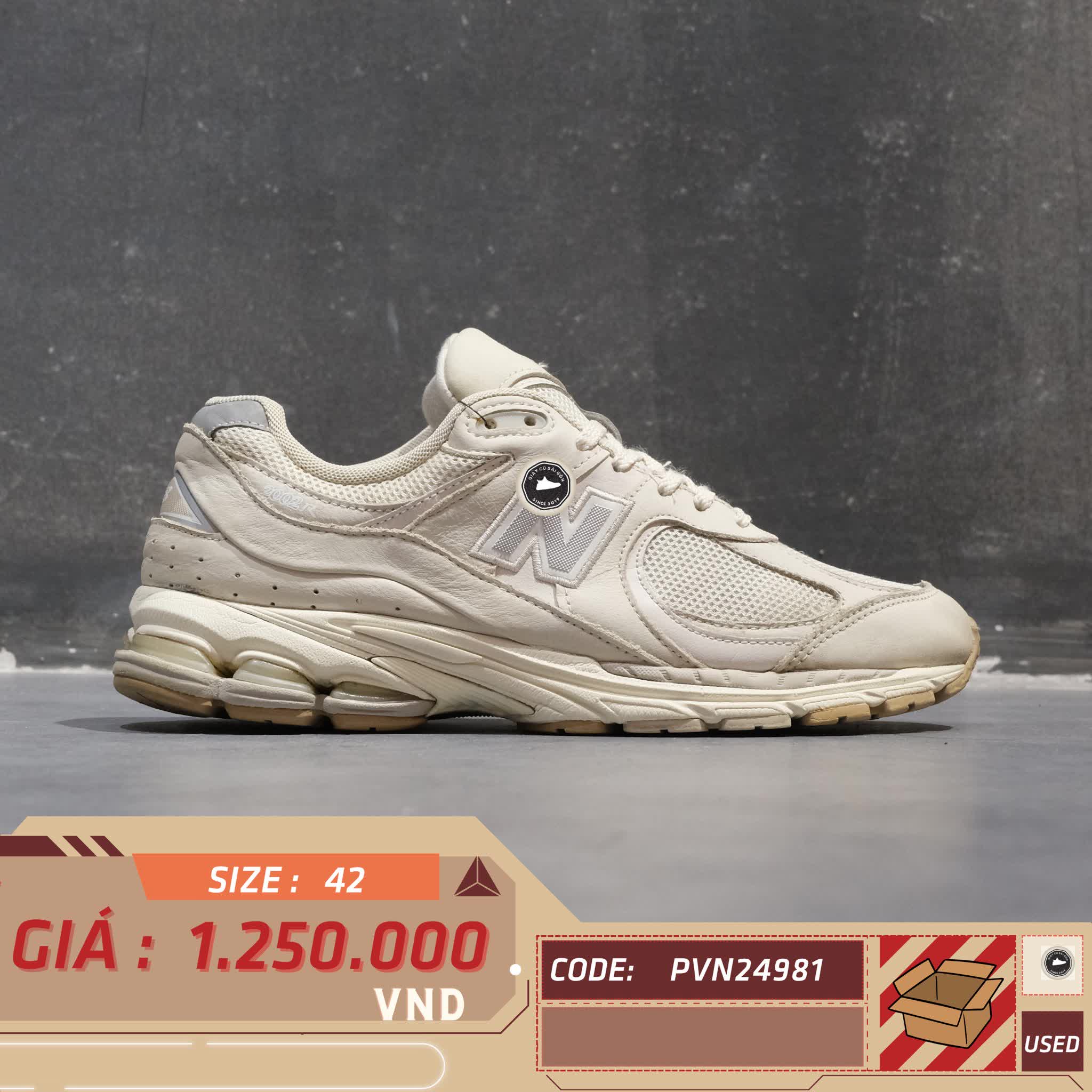 🔥 NEW BALANCE 2002R “LINEN FOG WHITE IVORY” M2002RAA – SIZE 42 – PVN24981 – CHÍNH HÃNG