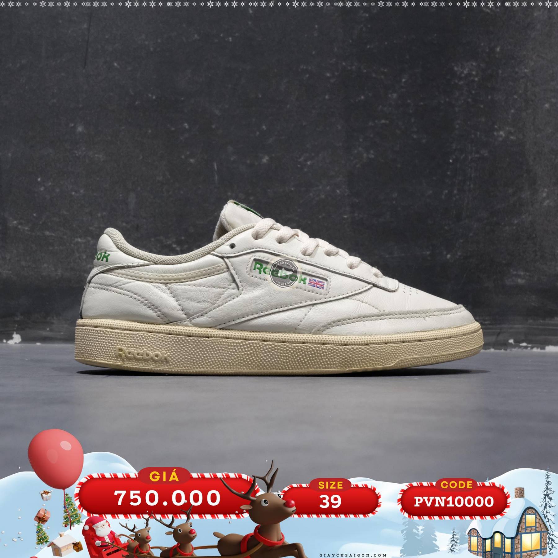 2hand Giày Reebok Tennis Club C 85 BS8242 SIZE 39 PVN10000