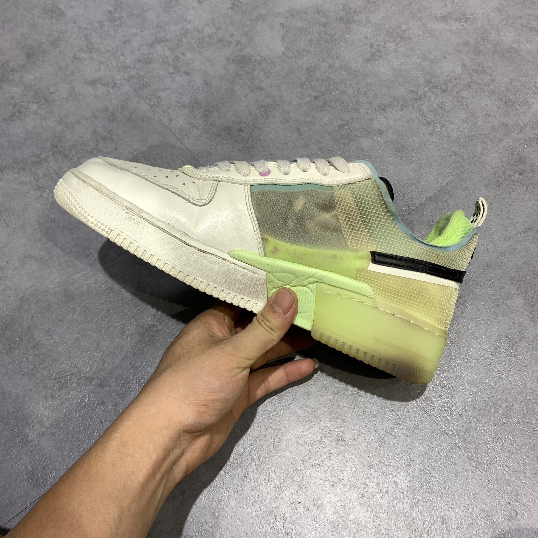 Yellow Off White Air Force Dhgate 2hand Giày Nike Air Force React