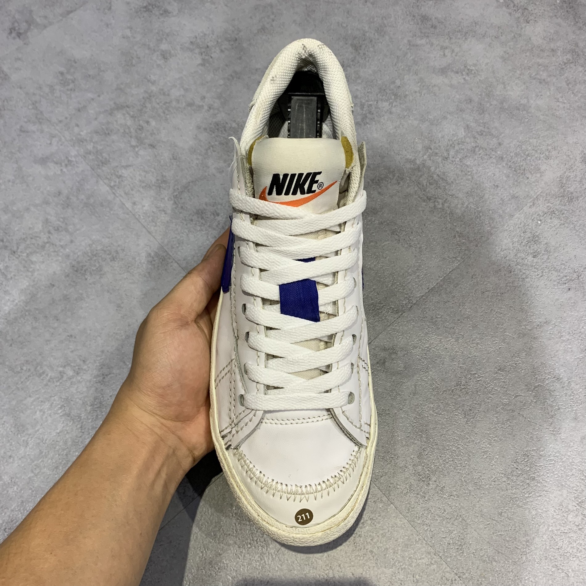 2hand Giày Nike Blazer Low 77 Jumbo White Old Royal DQ8768 100 SIZE 42 PVN10074