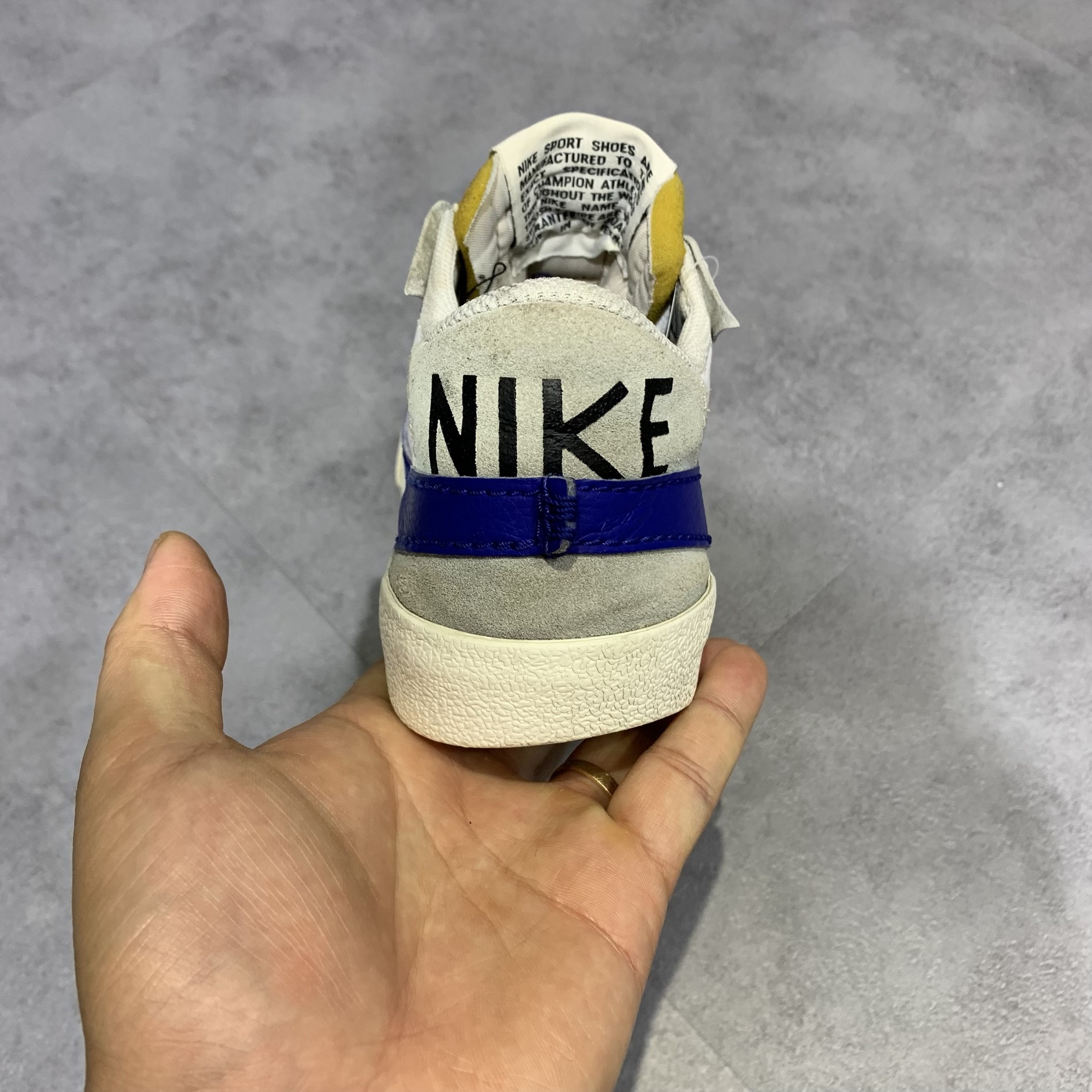 2hand Giày Nike Blazer Low 77 Jumbo White Old Royal DQ8768 100 SIZE 42 PVN10074