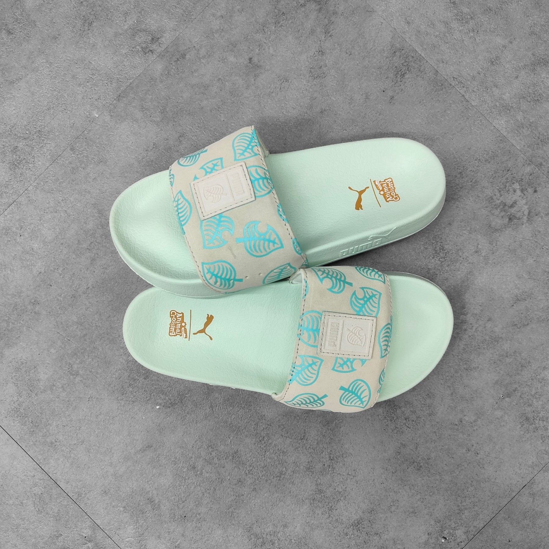 (MỚI CHÍNH HÃNG)DÉP PUMA SUEDE LEADCAT  *XANH MINT*