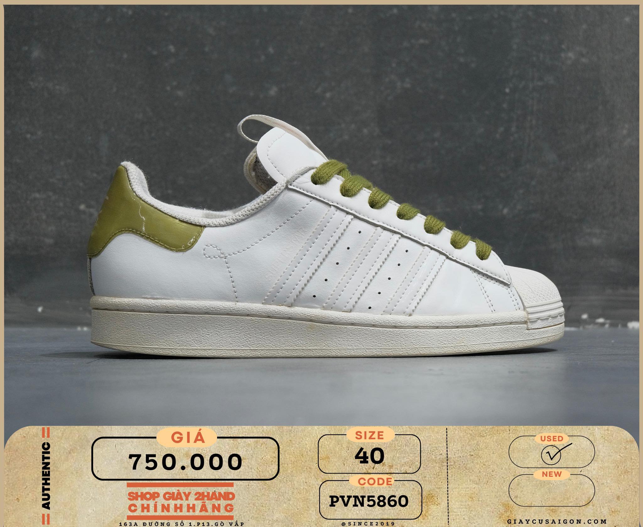 Adidas Superstar Used Giày 2hand Adidas Superstar Cloud White Sub