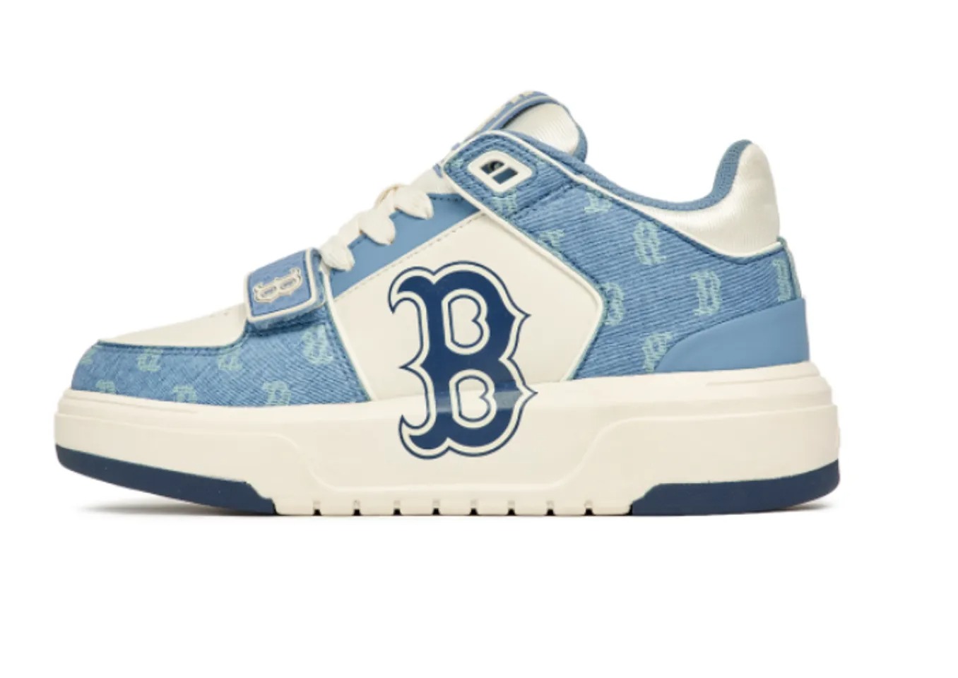 (MỚI CHINH HÃNG)MLB CHUNKY LINER MID DENIM BOSTON RED SOX D.BLUE 3ASXCDN3N-43