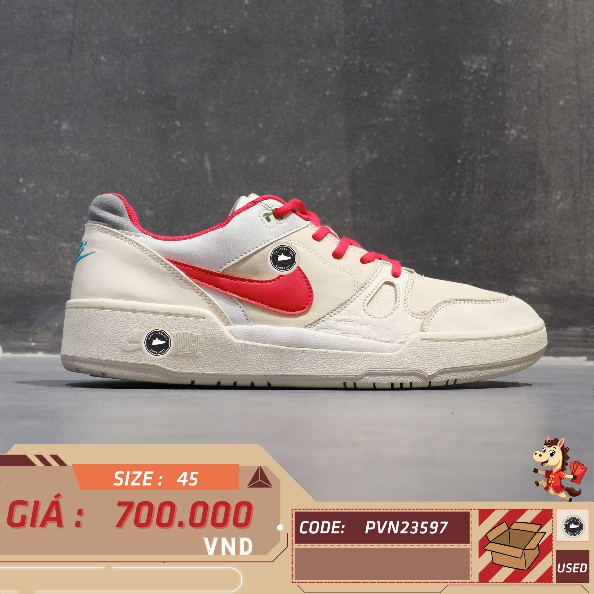 Nike Full Force Low Year of the Dragon - FZ5054 161 - Size 45 - GIÀY 2HAND CHÍNH HÃNG PVN23597