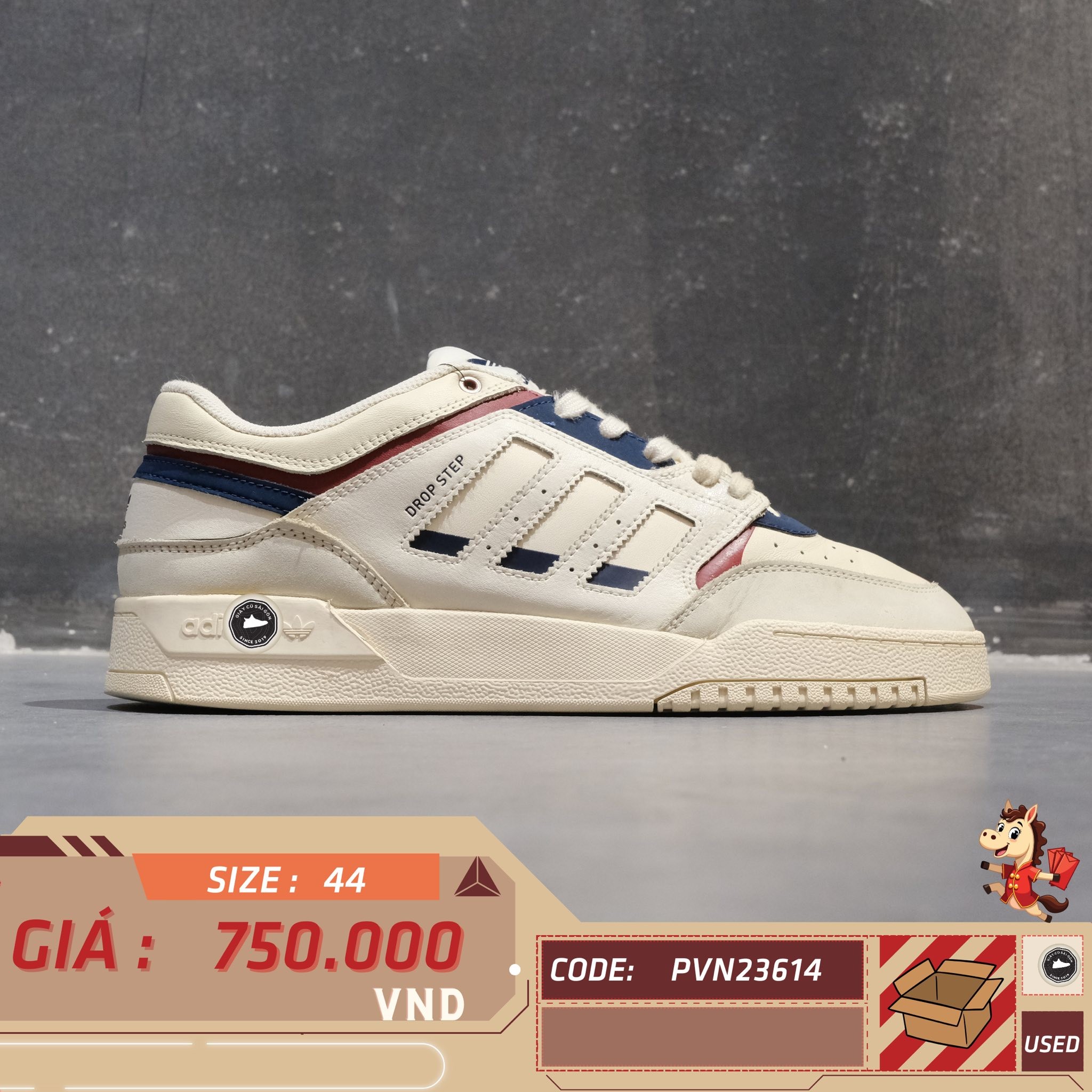 Adidas Originals Drop Step Low - GW9728 - Size 44 - GIÀY 2HAND CHÍNH HÃNG PVN23614