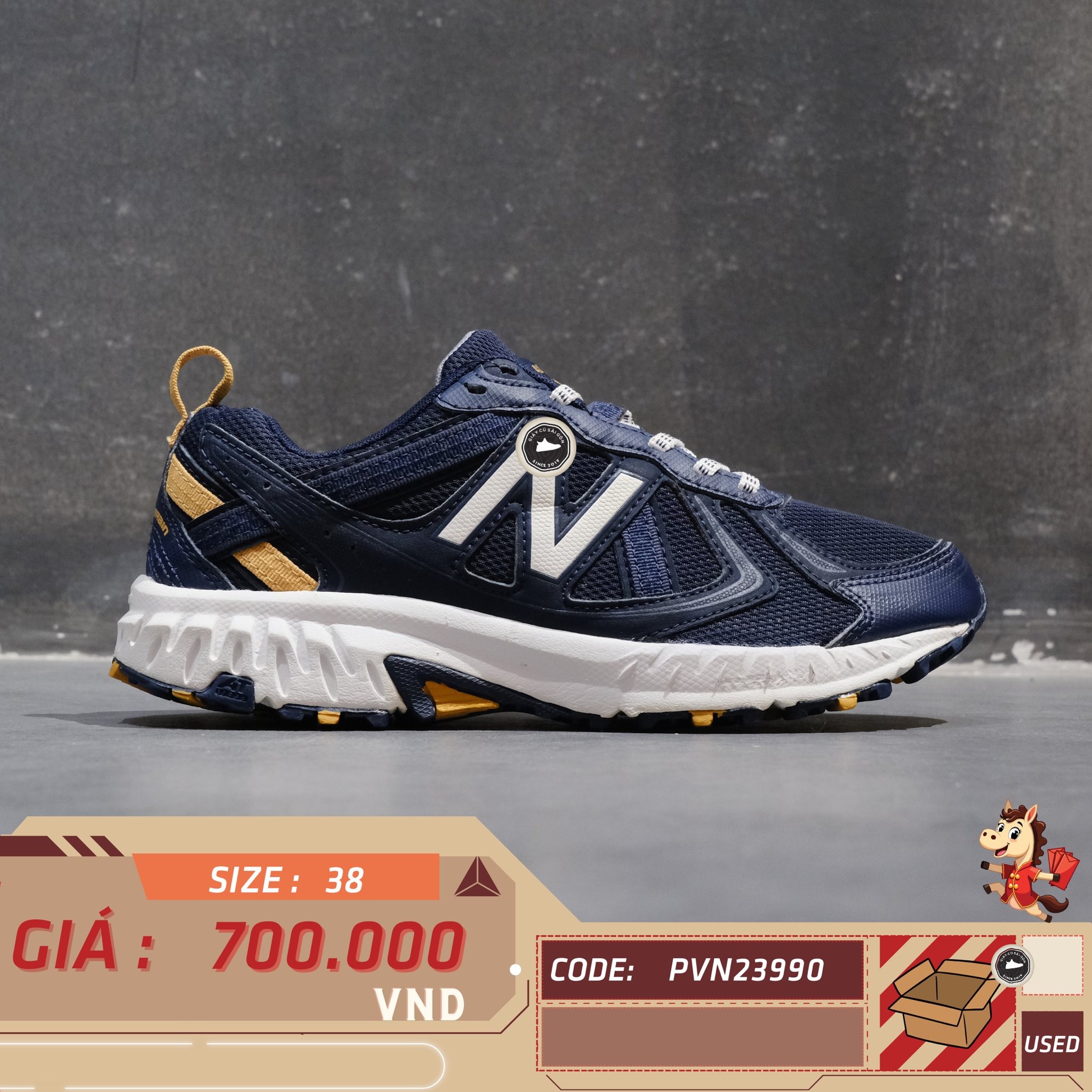 New Balance 410v5 Trail - MT410MT5 - Size 38 - GIÀY 2HAND CHÍNH HÃNG PVN23990