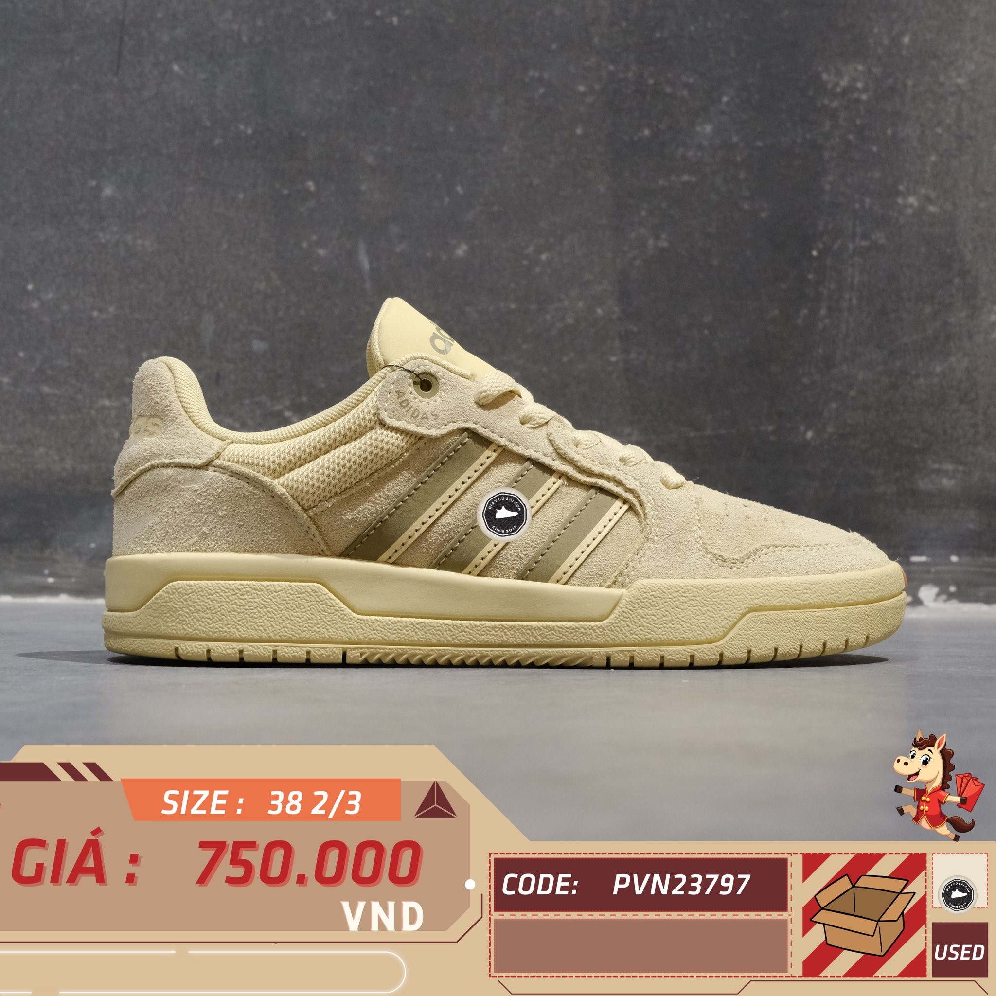 Adidas Entrap Sandy Beige - JS3007 - Size 38 2/3 - GIÀY 2HAND CHÍNH HÃNG 23797