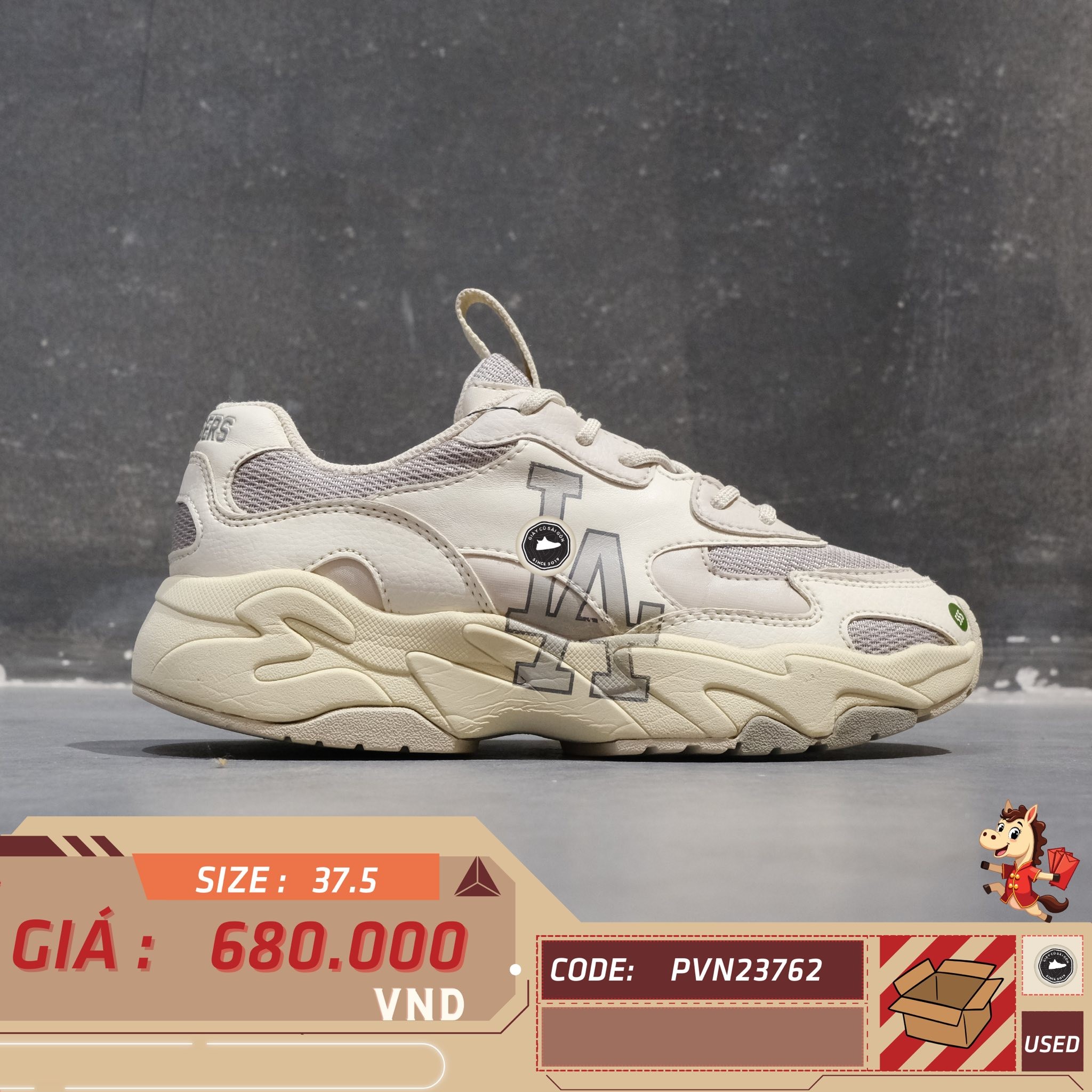 MLB Big Ball Chunky Lite - 3ASHC311N - Size 37.5 - GIÀY 2HAND CHÍNH HÃNG PVN23762