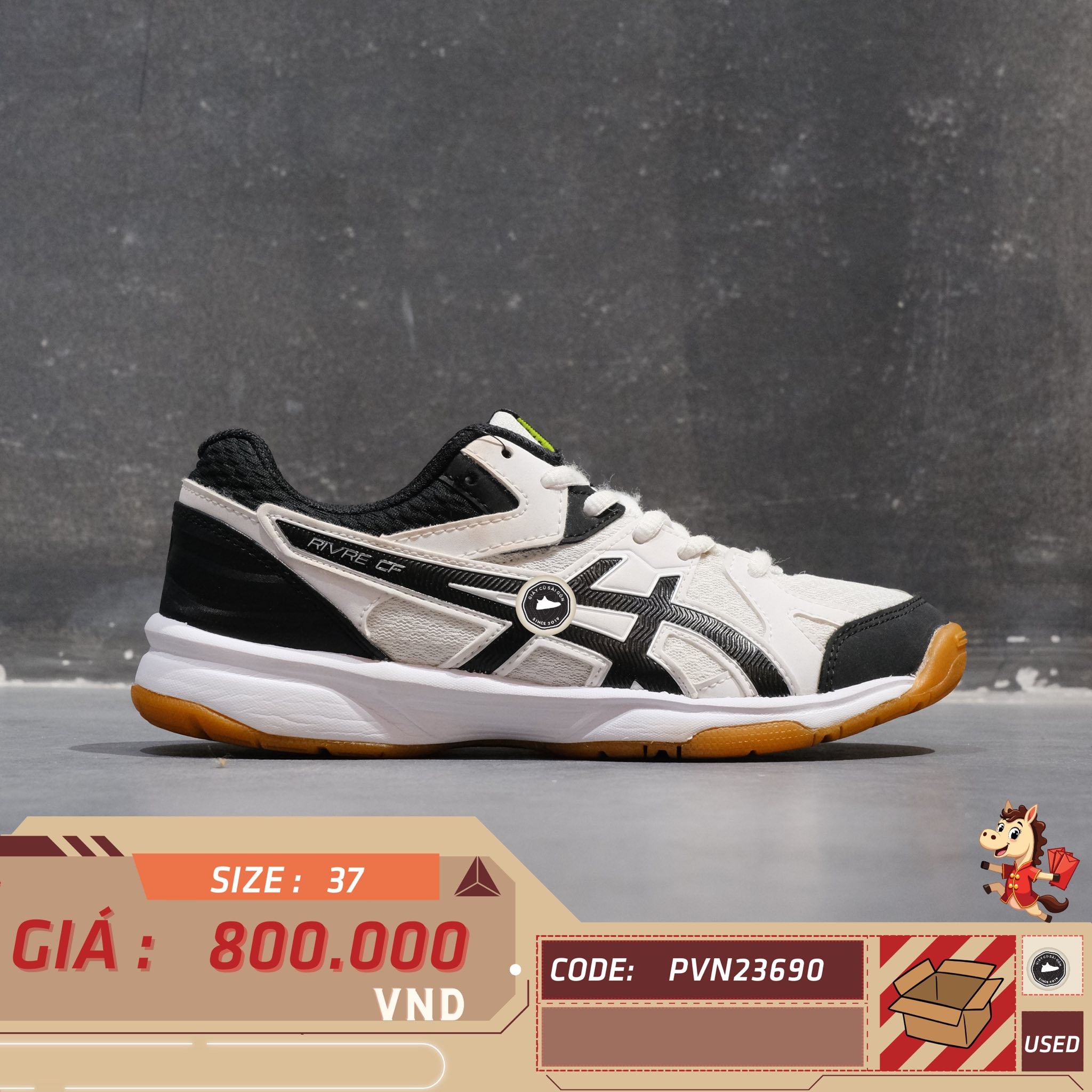 Asics Gel-Rocket 10 - 107A030 - Size 37 - GIÀY 2HAND CHÍNH HÃNG 23690