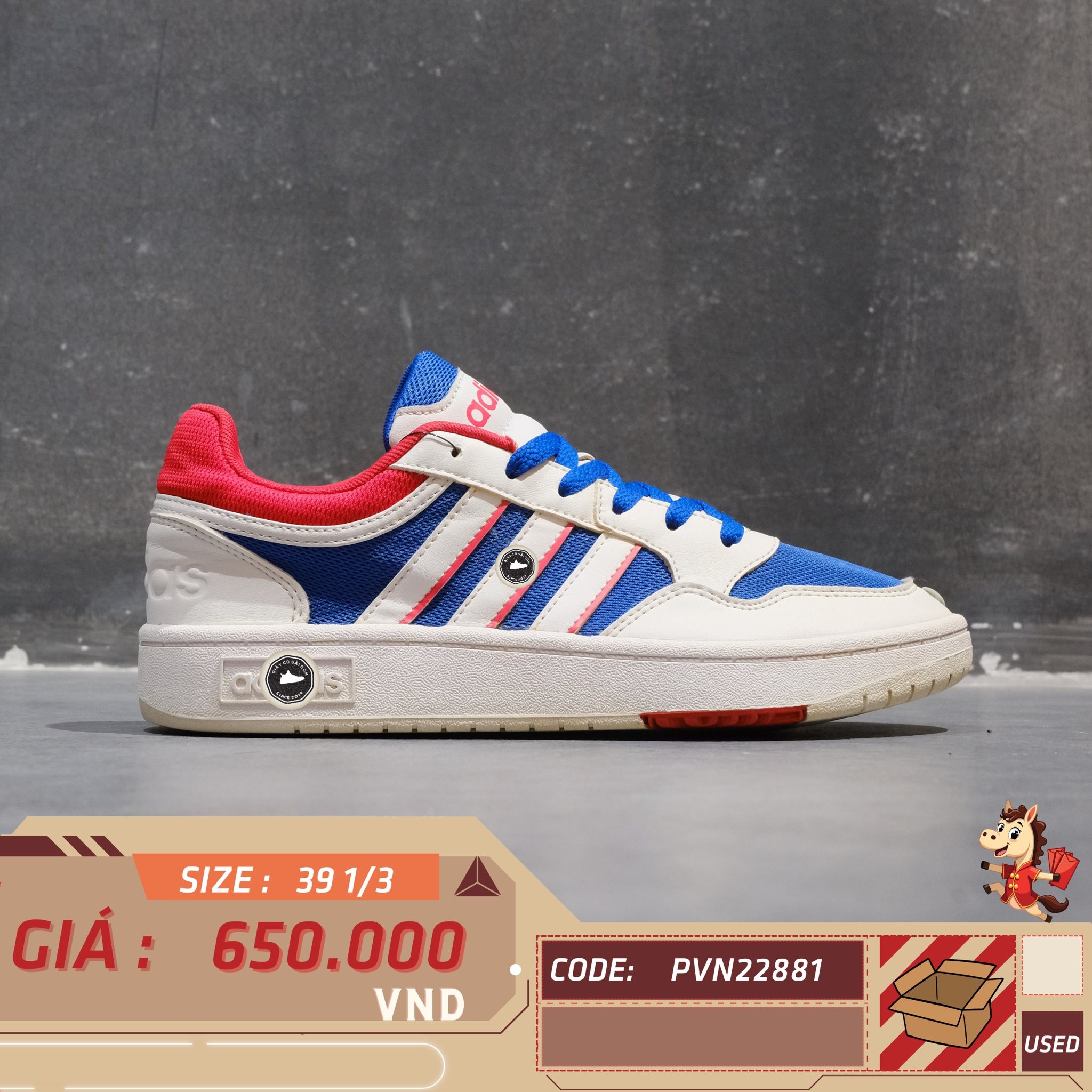 Adidas Hoops 3.0 - GZ3807 - Size 39 1/3 - GIÀY 2HAND CHÍNH HÃNG 22881