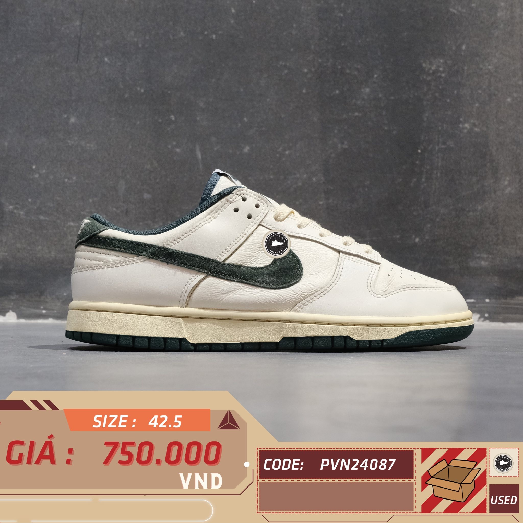 Nike Dunk Low 'Athletic Department - Deep Jungle' - FQ8080 133 - Size 42.5 - GIÀY 2HAND CHÍNH HÃNG PVN24087