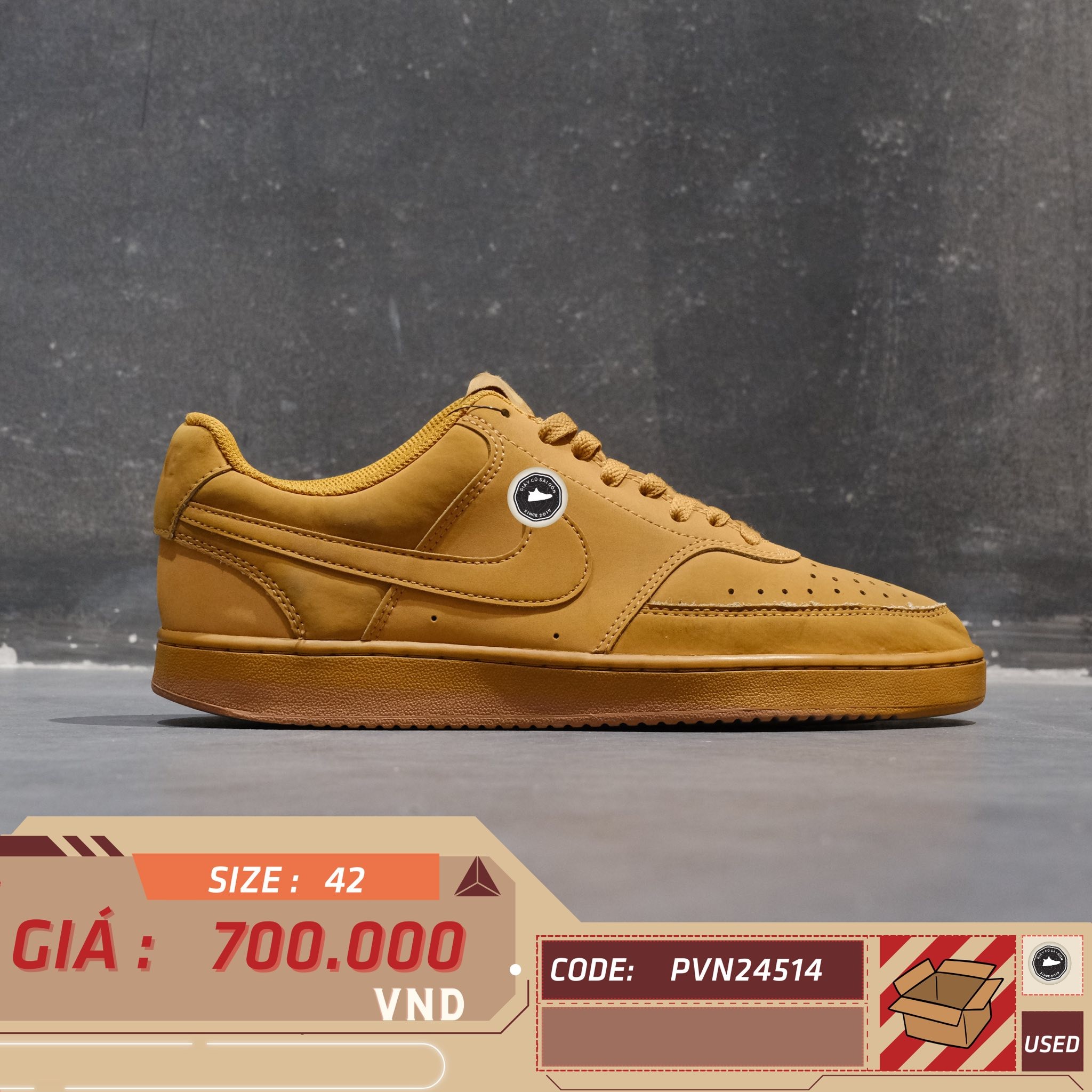 Nike Court Vision Low - CD5463 200 - Size 42 - GIÀY 2HAND CHÍNH HÃNG PVN24514