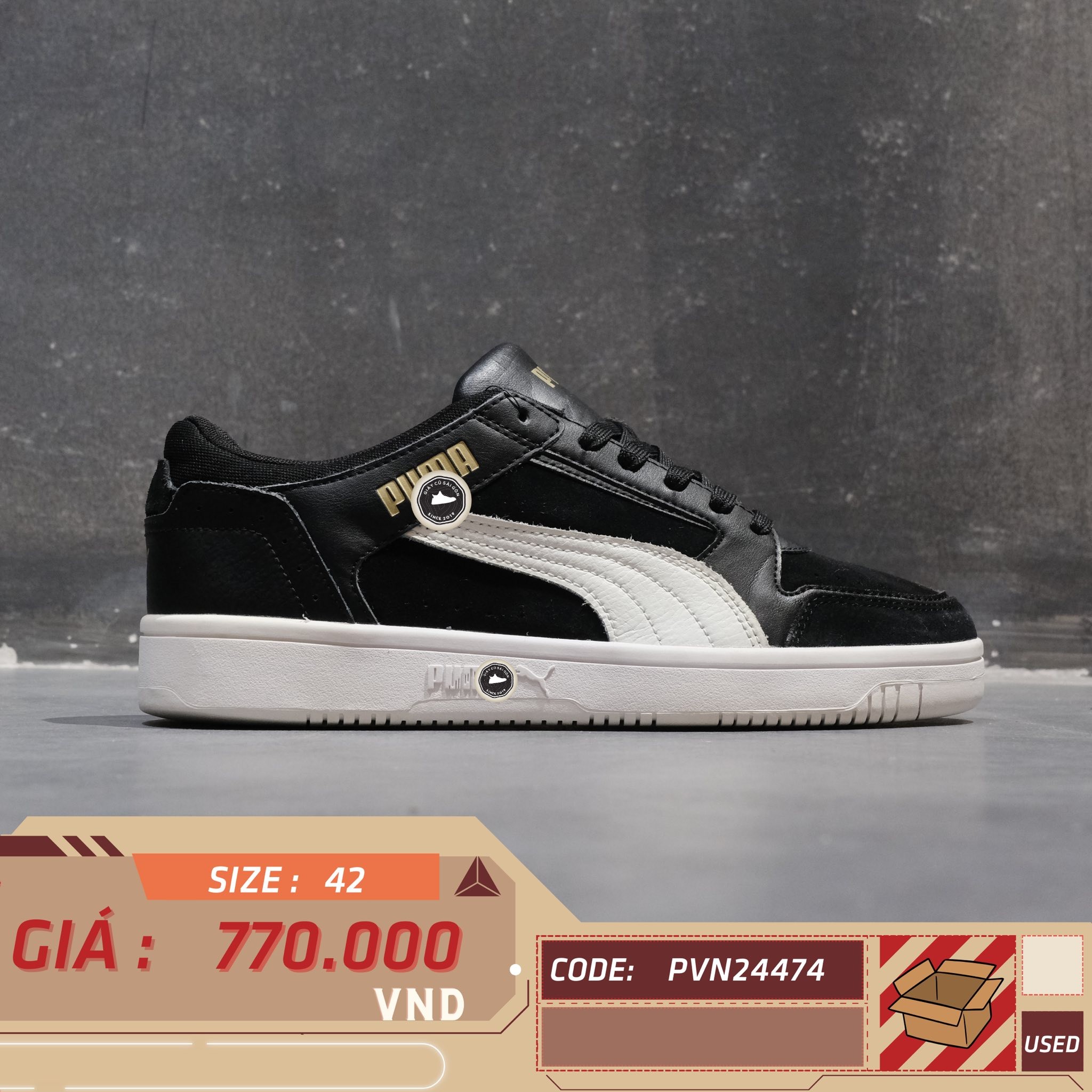 Puma Rebound Joy Low - 381086 01 - Size 42 - GIÀY 2HAND CHÍNH HÃNG PVN24474