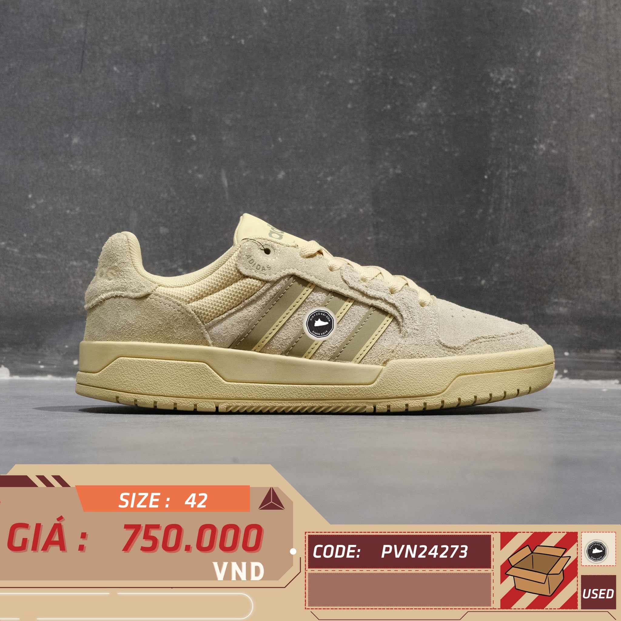 Adidas Entrap 'Beige' - JS3007 - Size 42 - GIÀY 2HAND CHÍNH HÃNG 24273