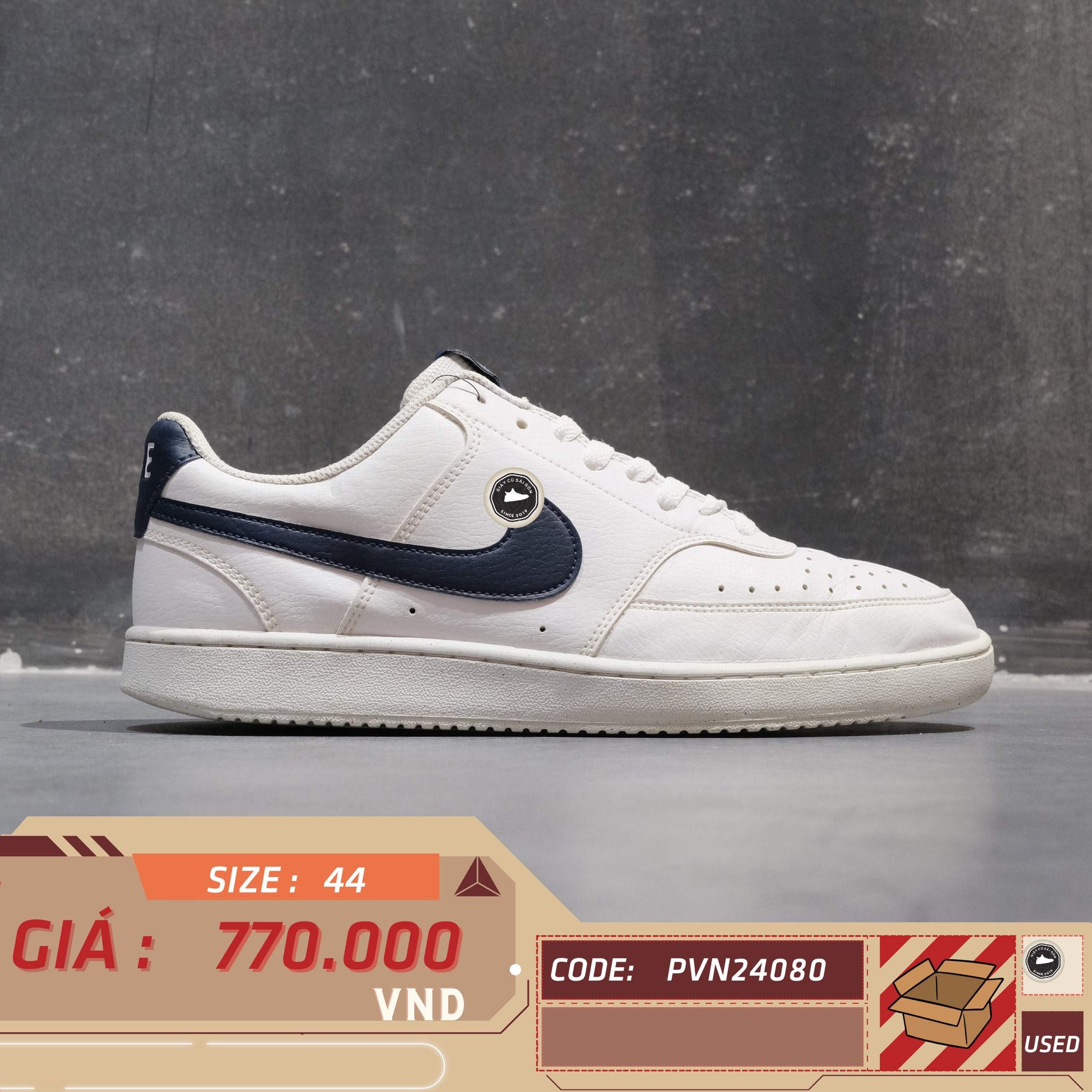 Nike Court Vision Low Next Nature - DH2987 106 - Size 44 - GIÀY 2HAND CHÍNH HÃNG 24080