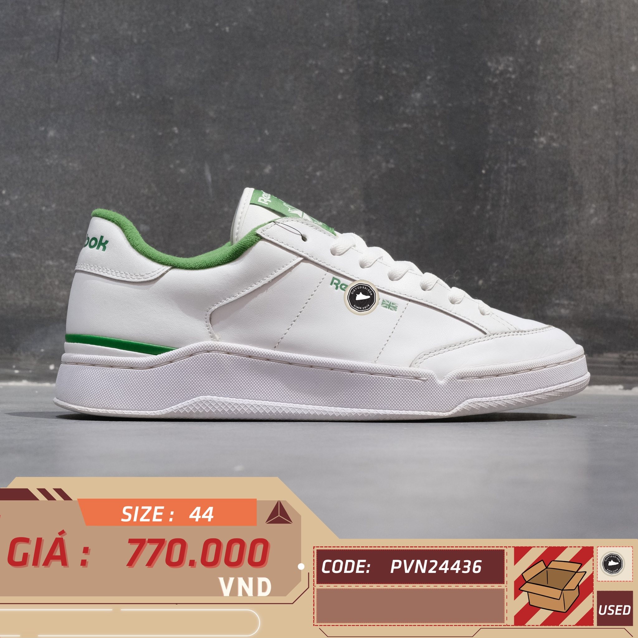 Reebok Ad Court - FY7507 REEBOK - Size 44 - GIÀY 2HAND CHÍNH HÃNG PVN24436