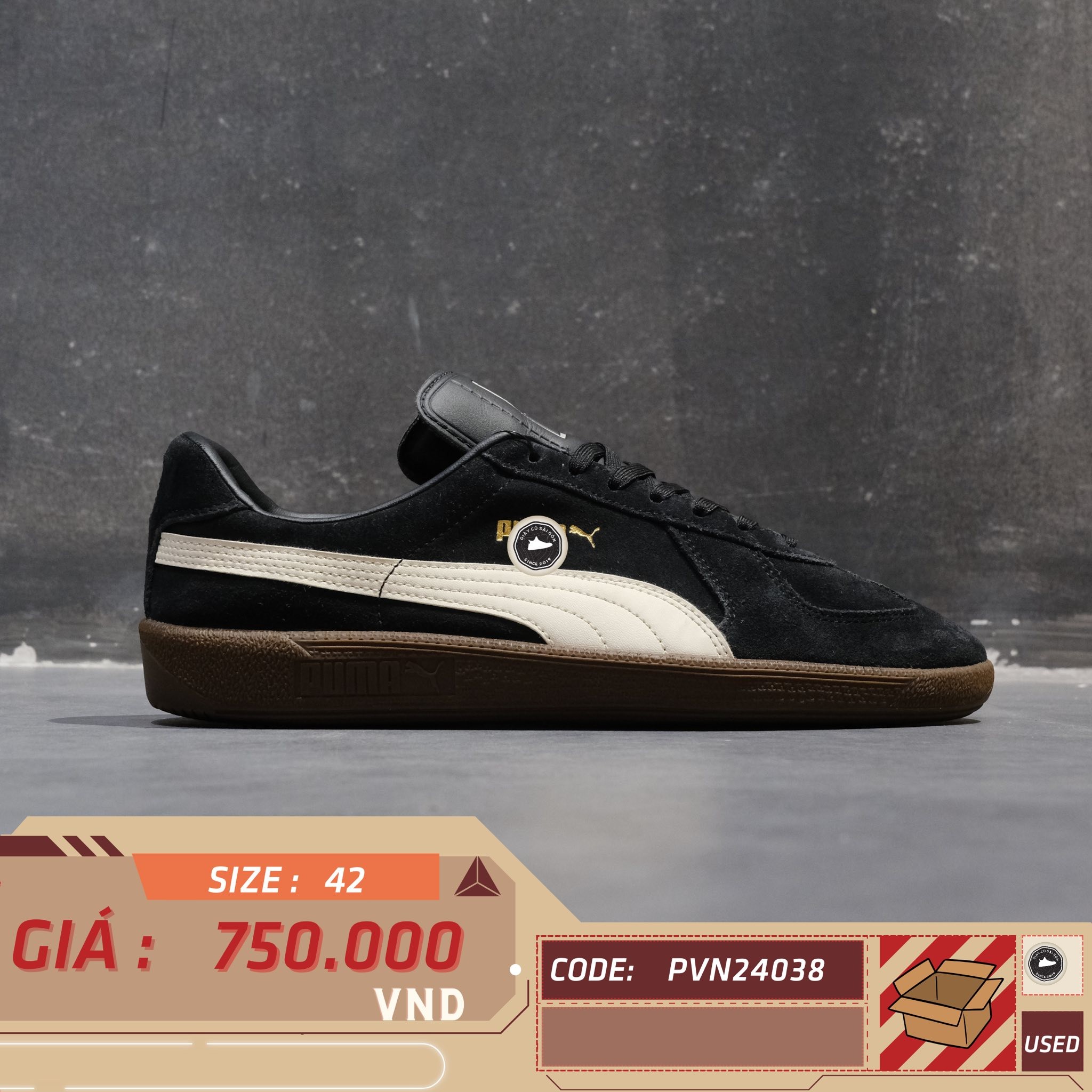 Puma Army Trainer - 388156 09 - Size 42 - GIÀY 2HAND CHÍNH HÃNG PVN24038
