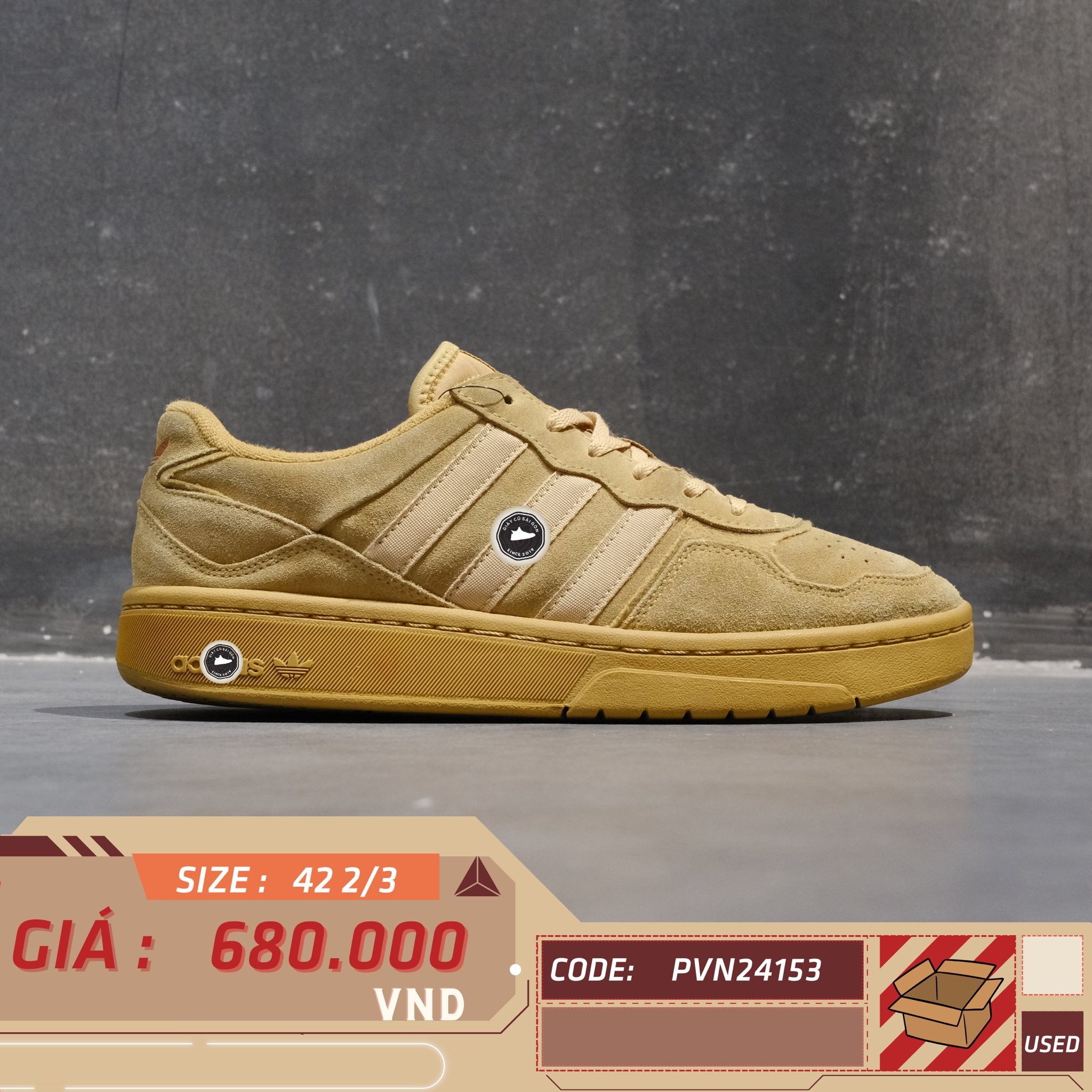 Adidas Courtic - ID6070 - Size 42 2/3 - GIÀY 2HAND CHÍNH HÃNG PVN24153