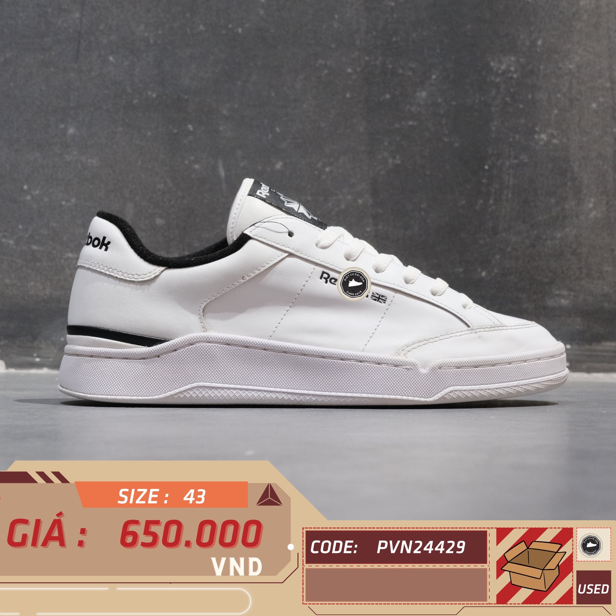 Reebok AD Court - REEBOK AD COURT 059503 - Size 43 - GIÀY 2HAND CHÍNH HÃNG PVN24429