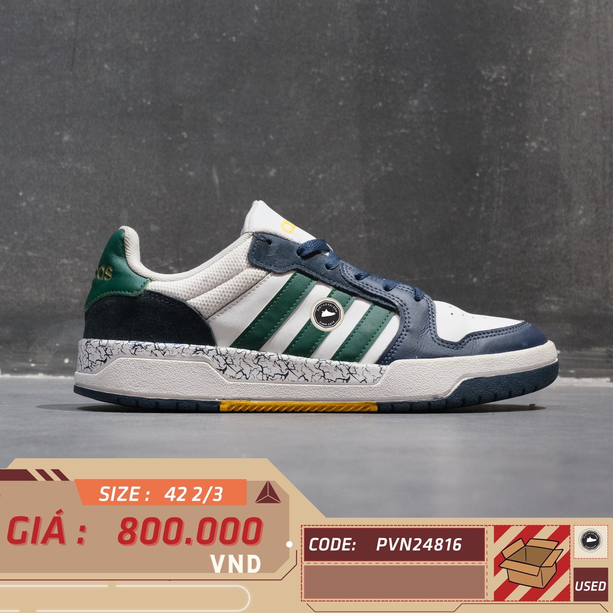 Adidas Entrap - JQ5047 - Size 42 2/3 - GIÀY 2HAND CHÍNH HÃNG PVN24816