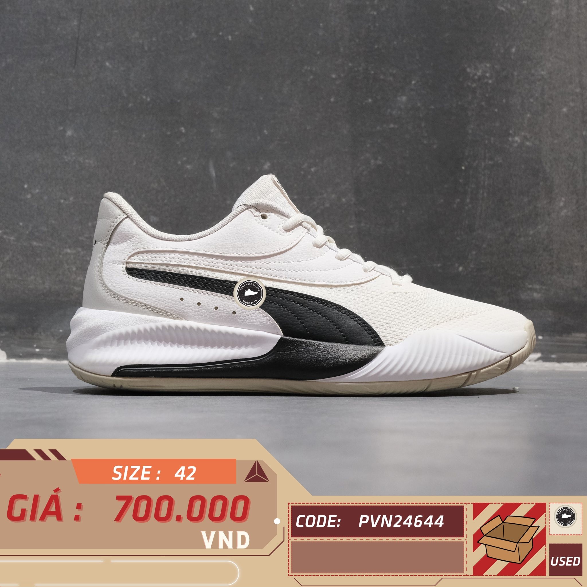 Puma Triple Basketball - 195217 06 - Size 42 - GIÀY 2HAND CHÍNH HÃNG PVN24644