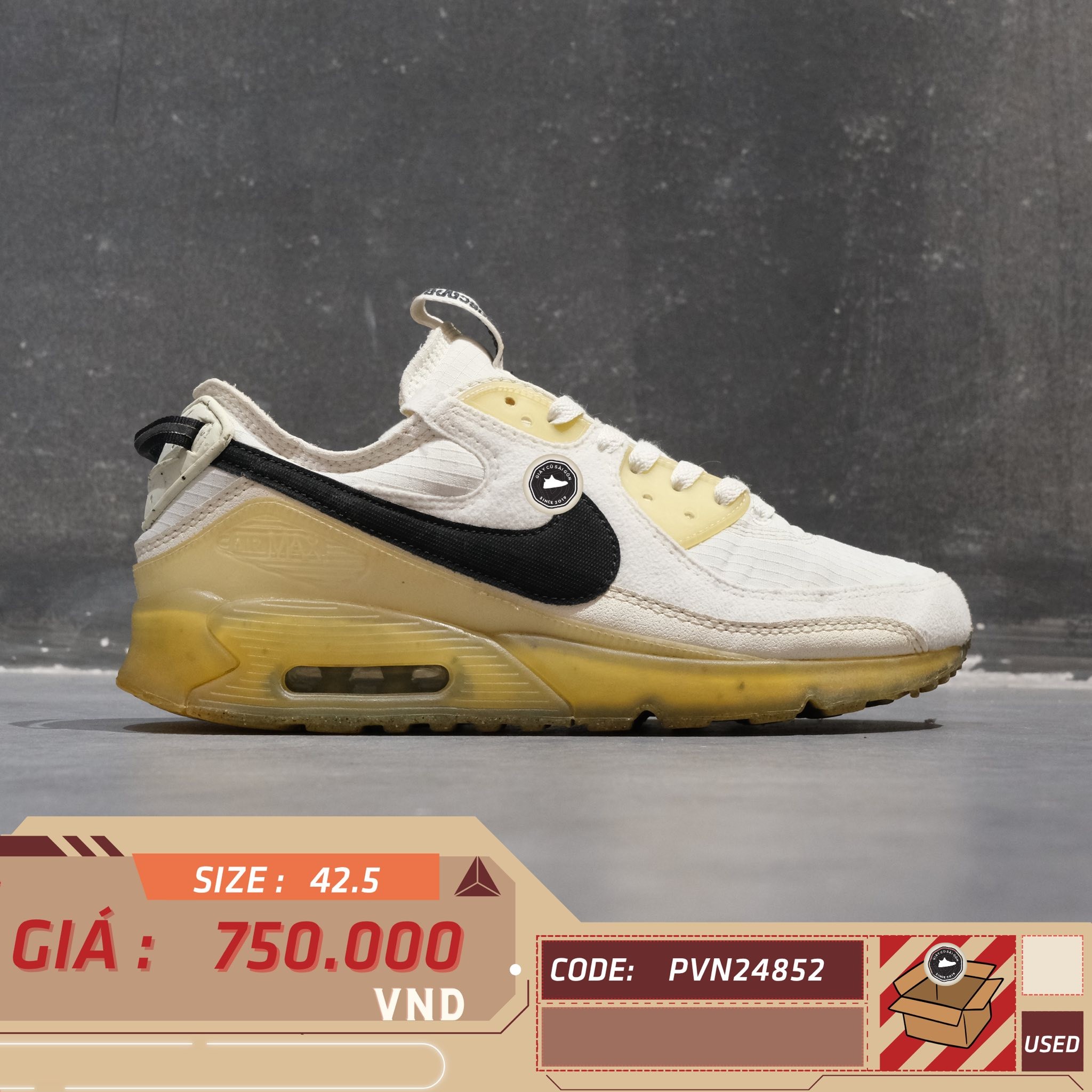 Nike Air Max Terrascape 90 Sail Sea Glass - DH2973 100 - Size 42.5 - GIÀY 2HAND CHÍNH HÃNG PVN24852