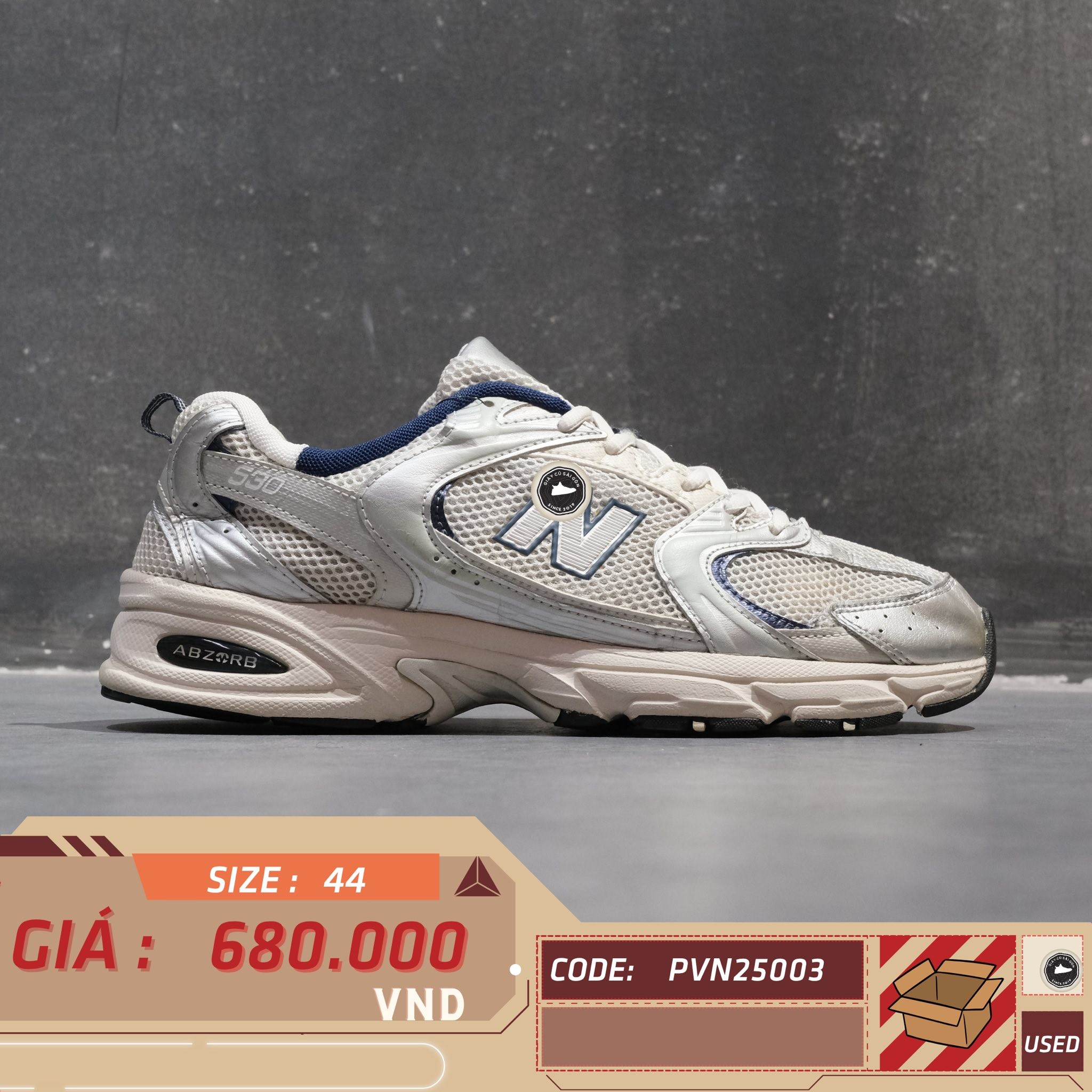 New Balance 530 - MK530KA - Size 44 - GIÀY 2HAND CHÍNH HÃNG PVN25003