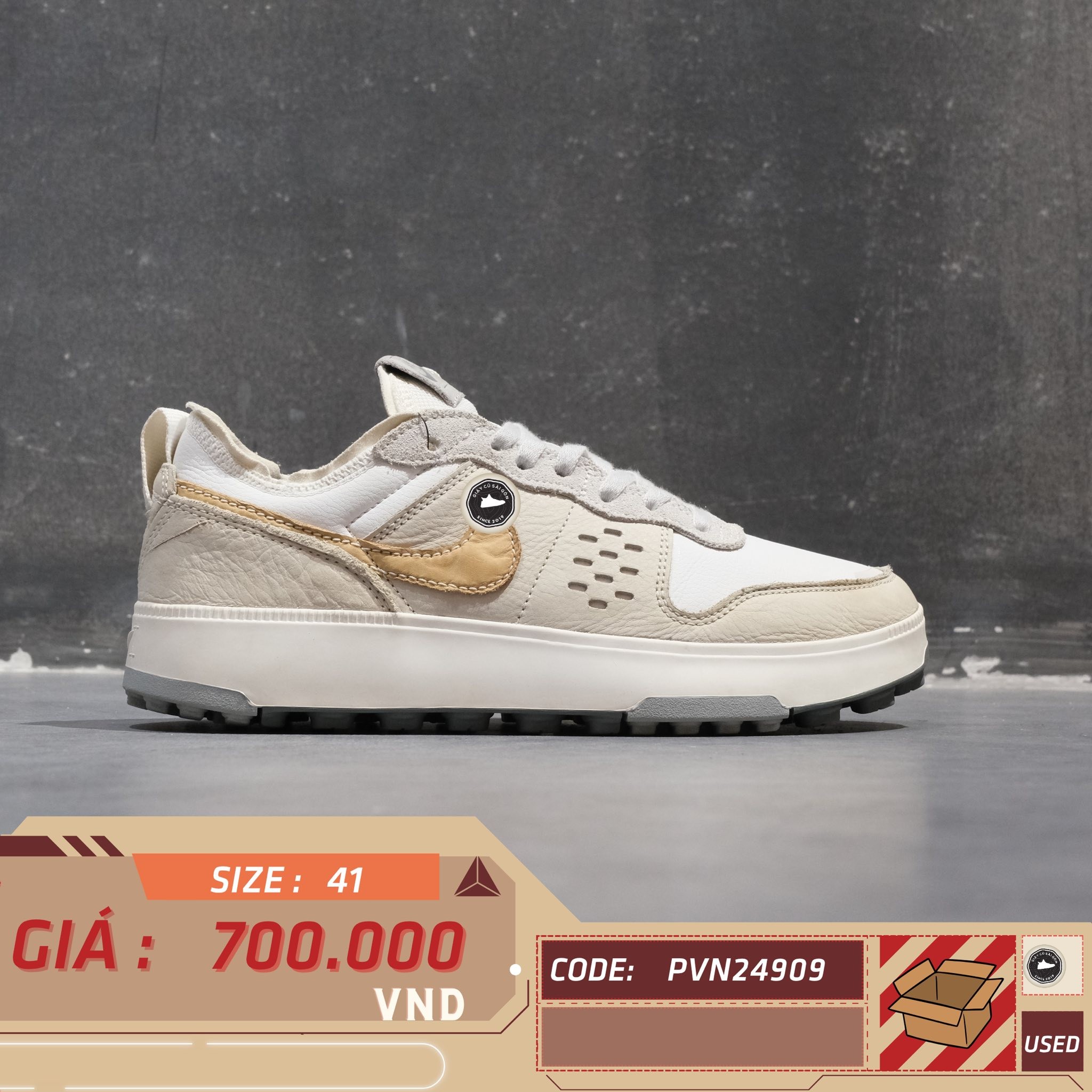 Nike C1TY Summit White Vachetta Tan - HV5981 120 - Size 41 - GIÀY 2HAND CHÍNH HÃNG PVN24909