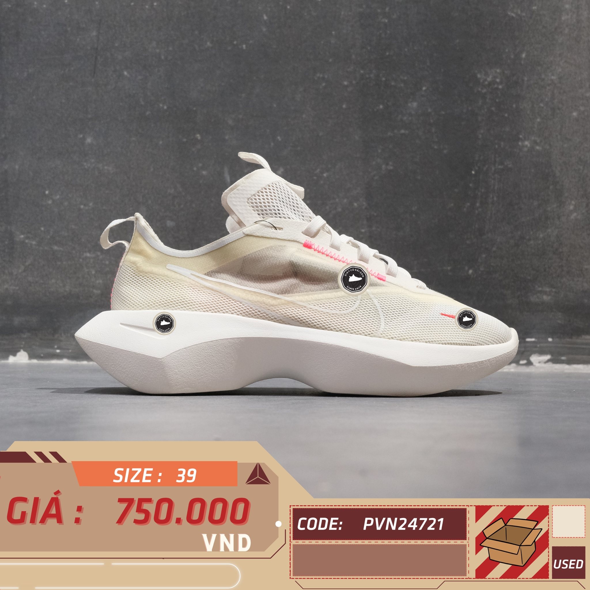 Nike Vista Lite White - CI0905 100 - Size 39 - GIÀY 2HAND CHÍNH HÃNG PVN24721