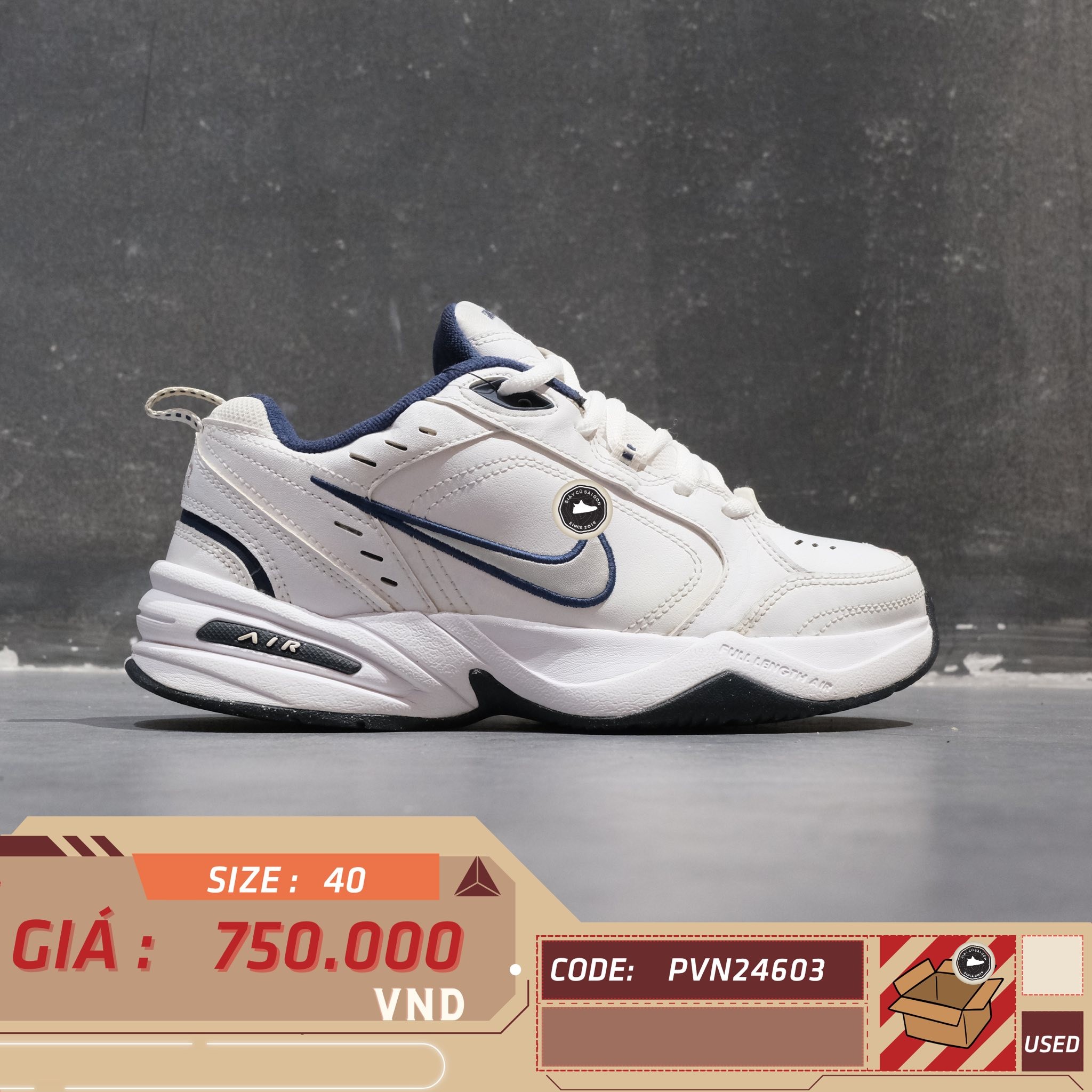 Nike Air Monarch IV - 415445 102 - Size 40 - GIÀY 2HAND CHÍNH HÃNG PVN24603
