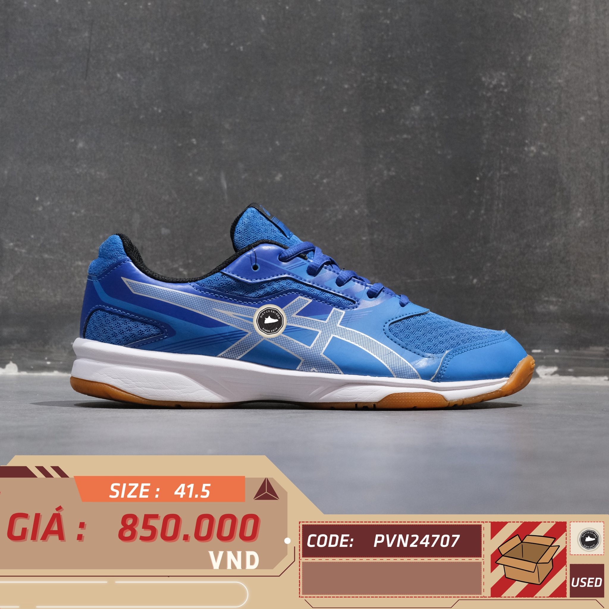 Asics Upcourt 2 - B705Y - Size 41.5 - GIÀY 2HAND CHÍNH HÃNG PVN24707